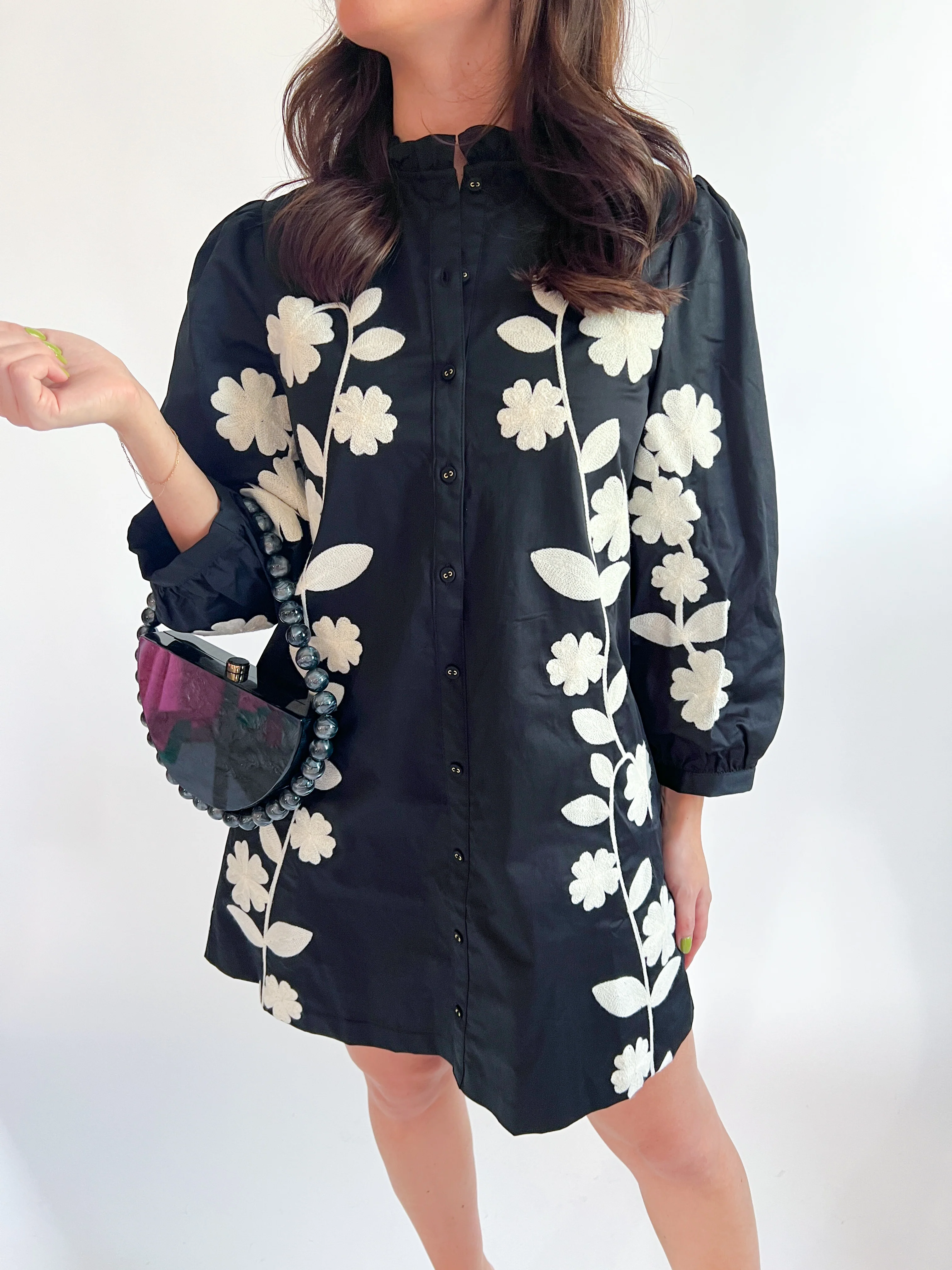 Serena Flower Mini Dress - Image 2