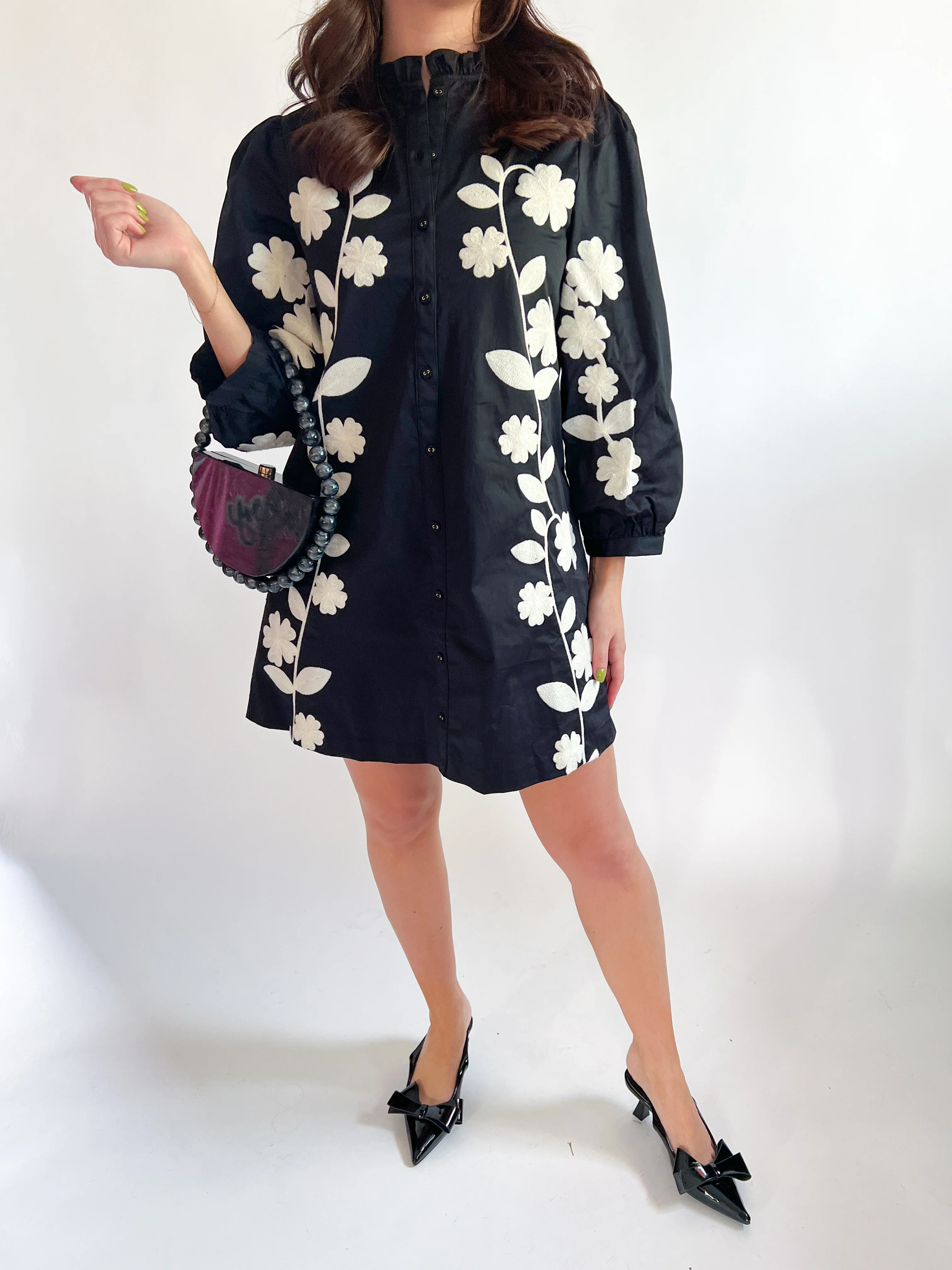 Serena Flower Mini Dress - Image 3