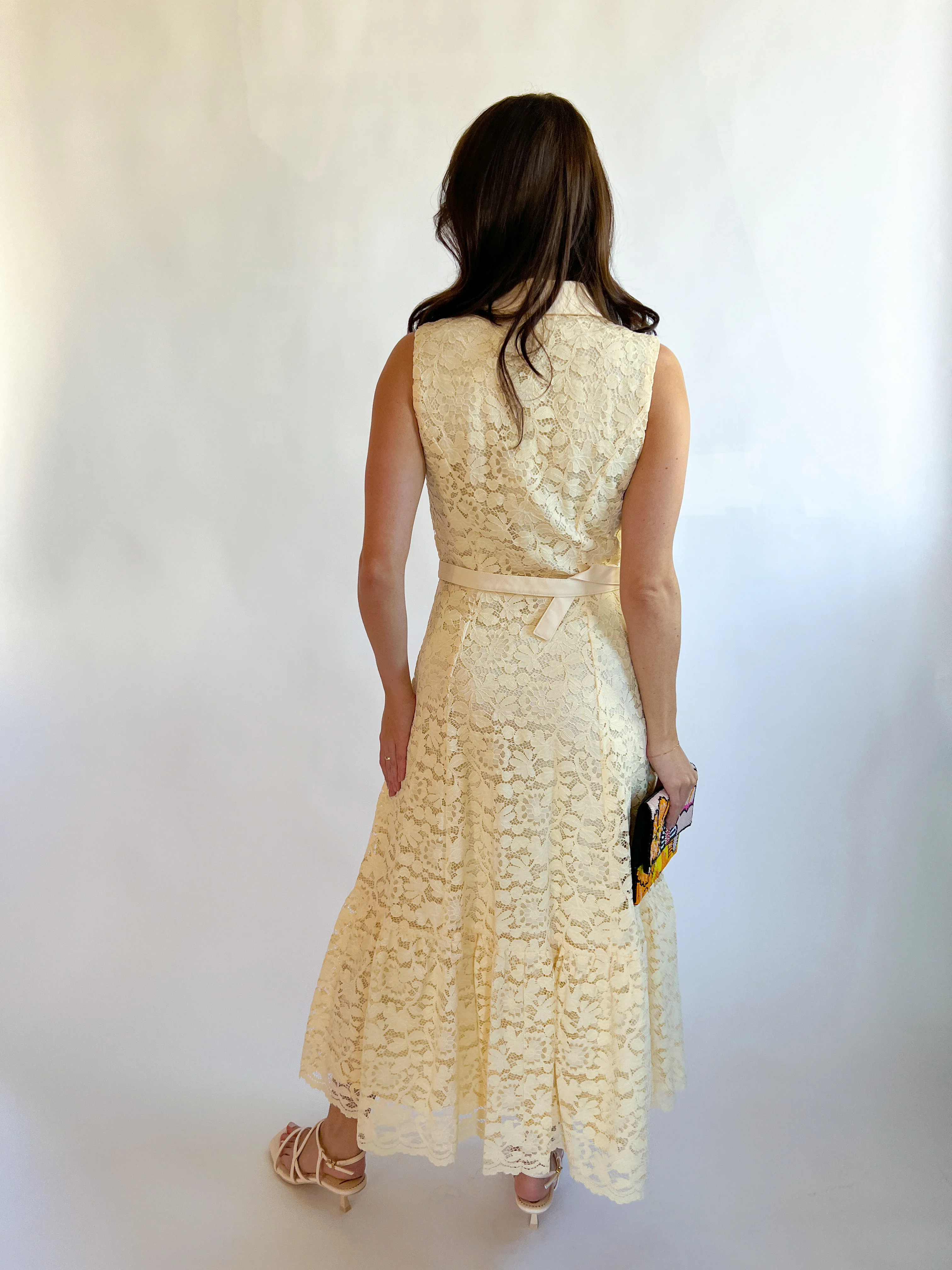 Sleeveless Button Down Midi Dress - Image 3
