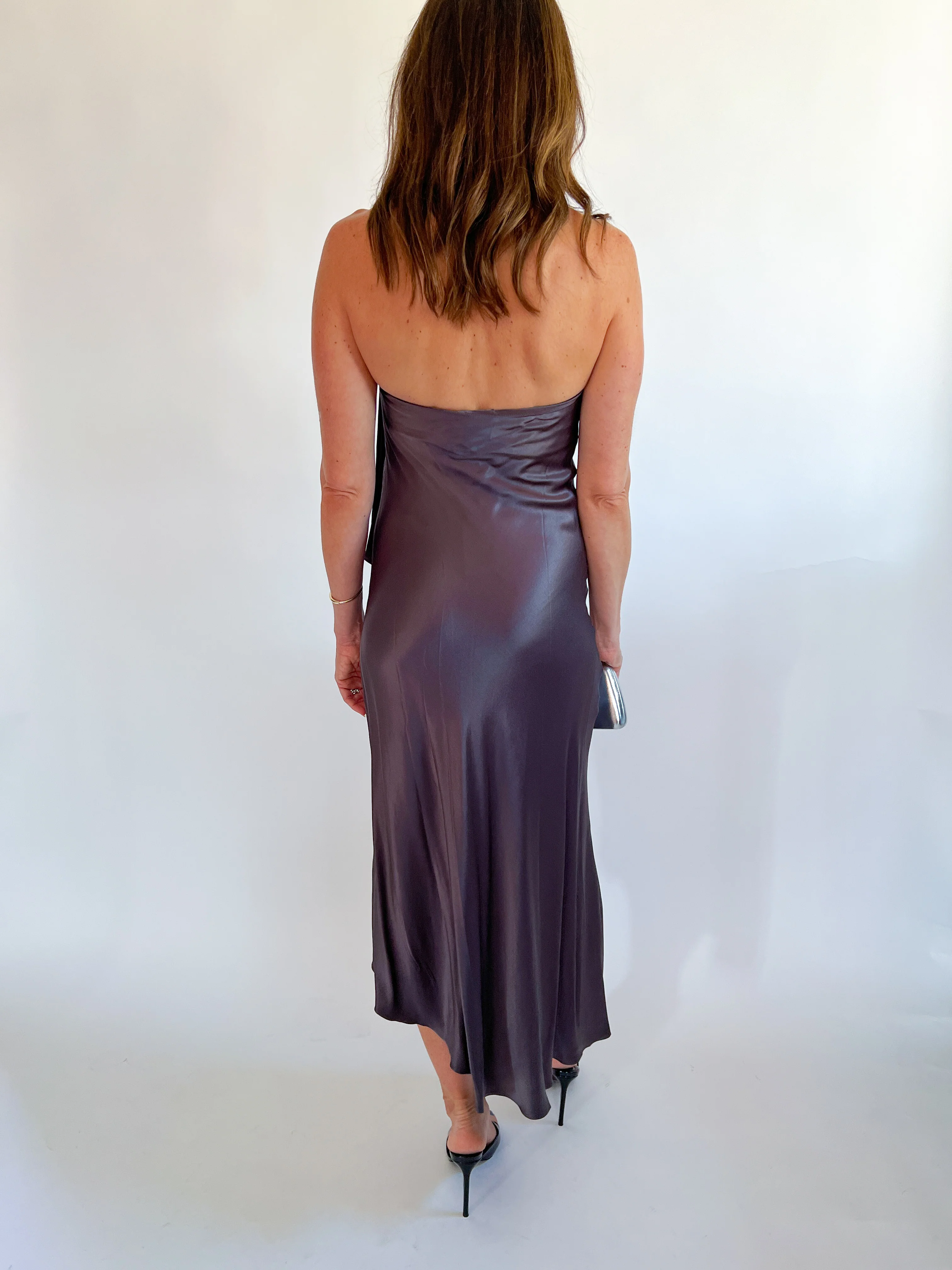 Adra Satin Midi Dress - Image 4