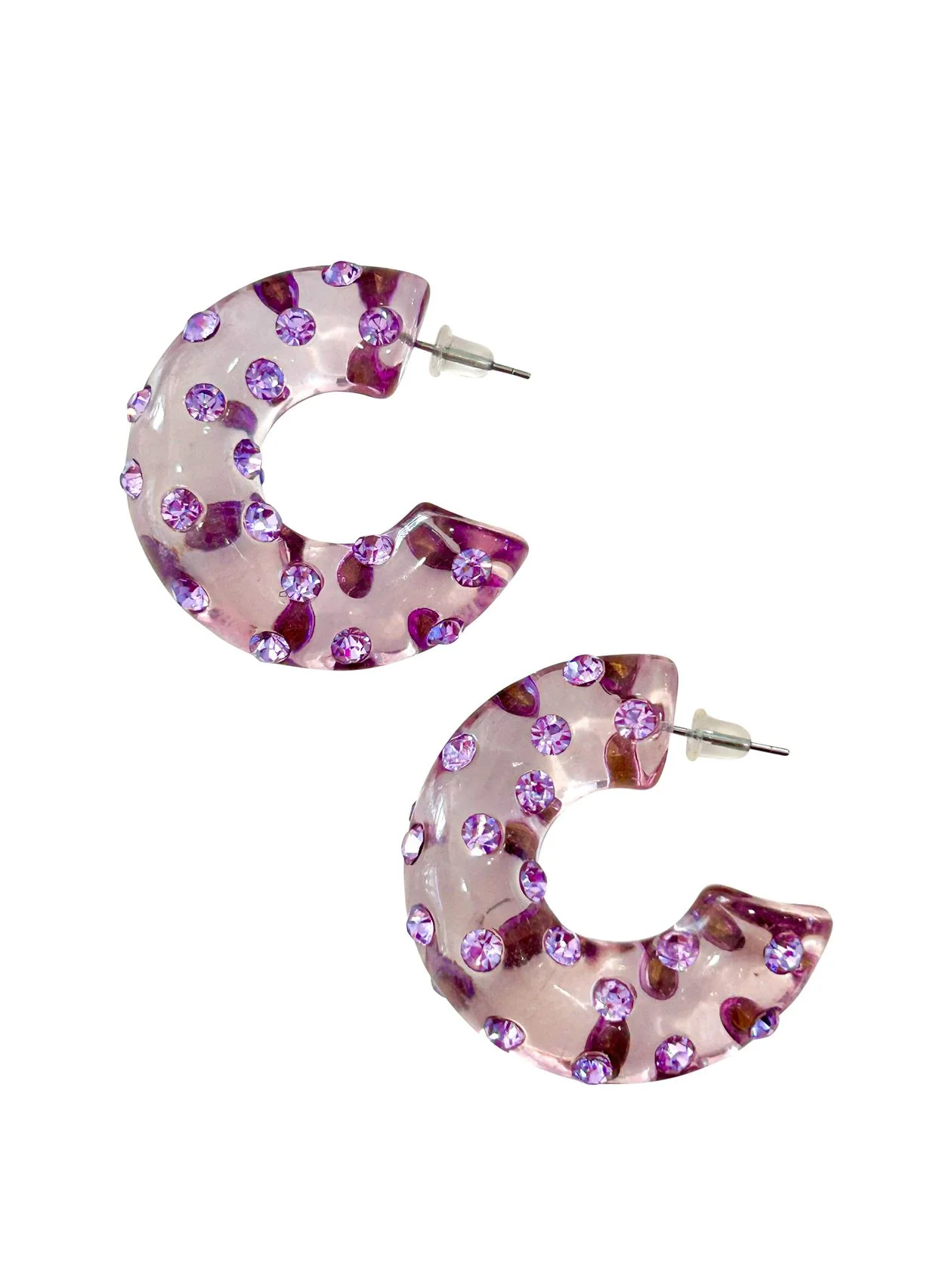 Aiden Gem Hoop Earrings - Image 2