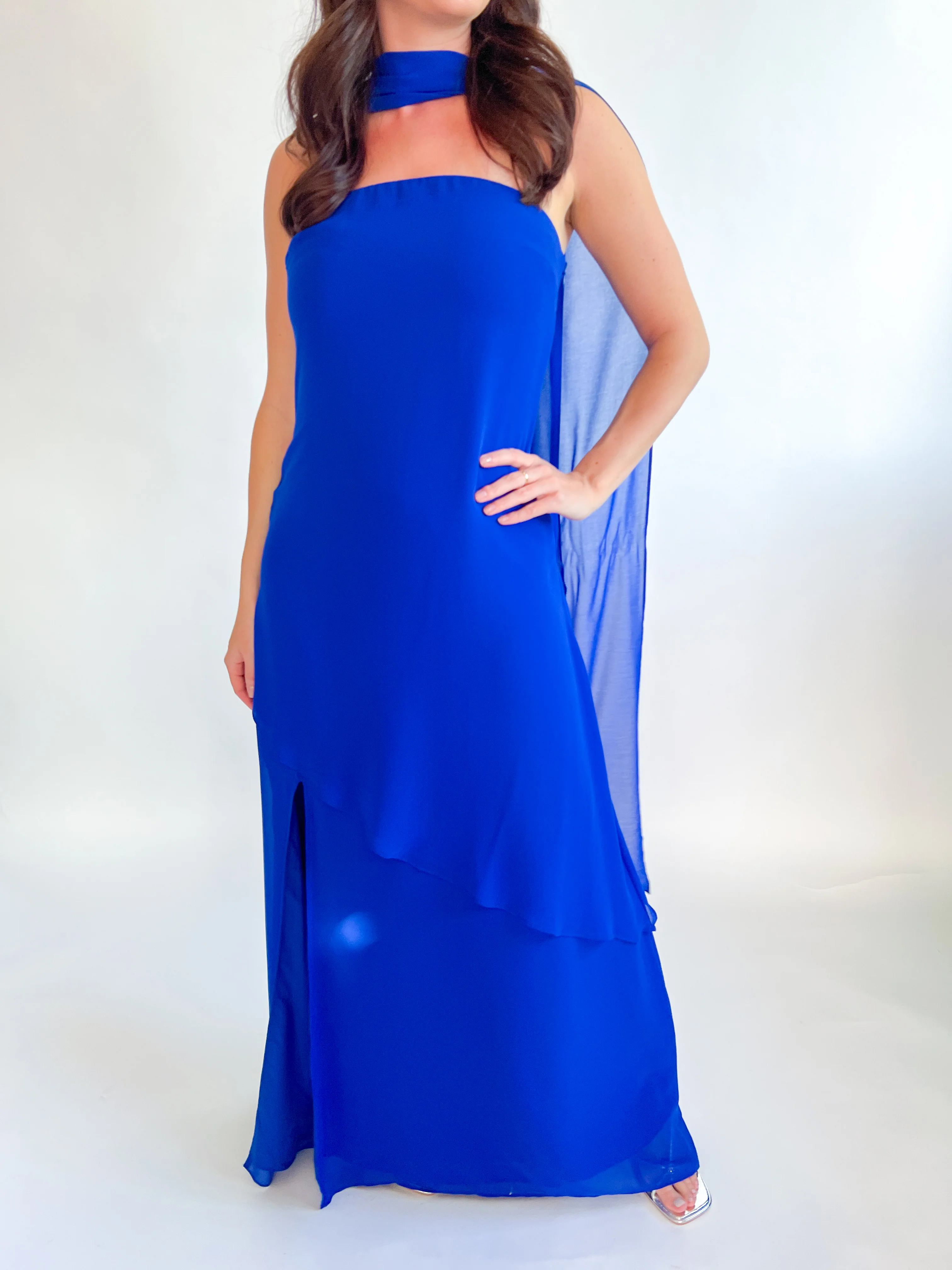 Azure Coast Scarf Dress