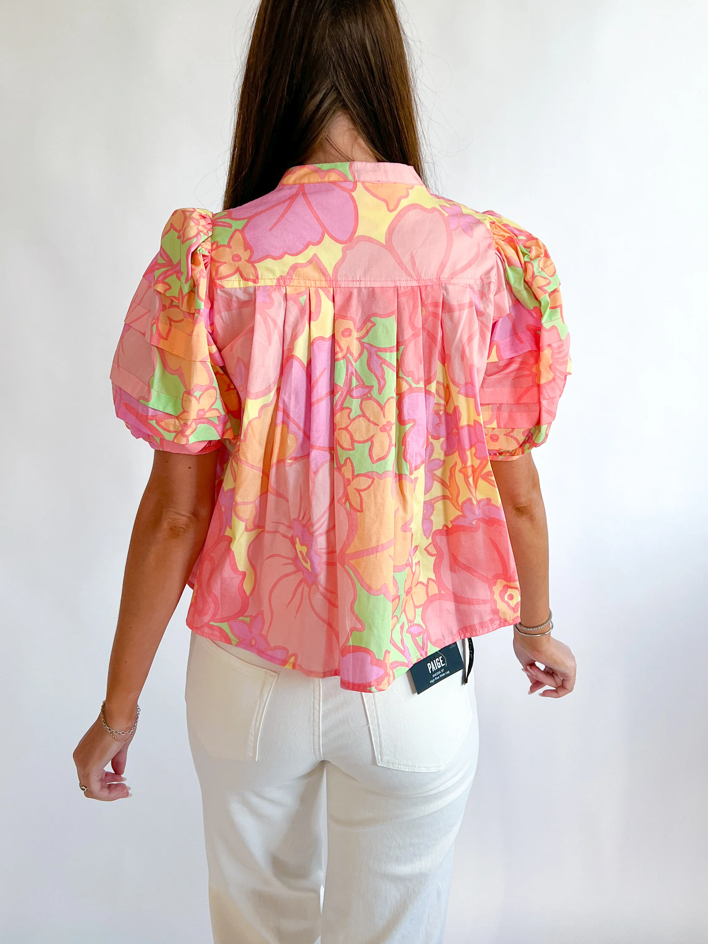 Floral Pastel Pleat Top - Image 3