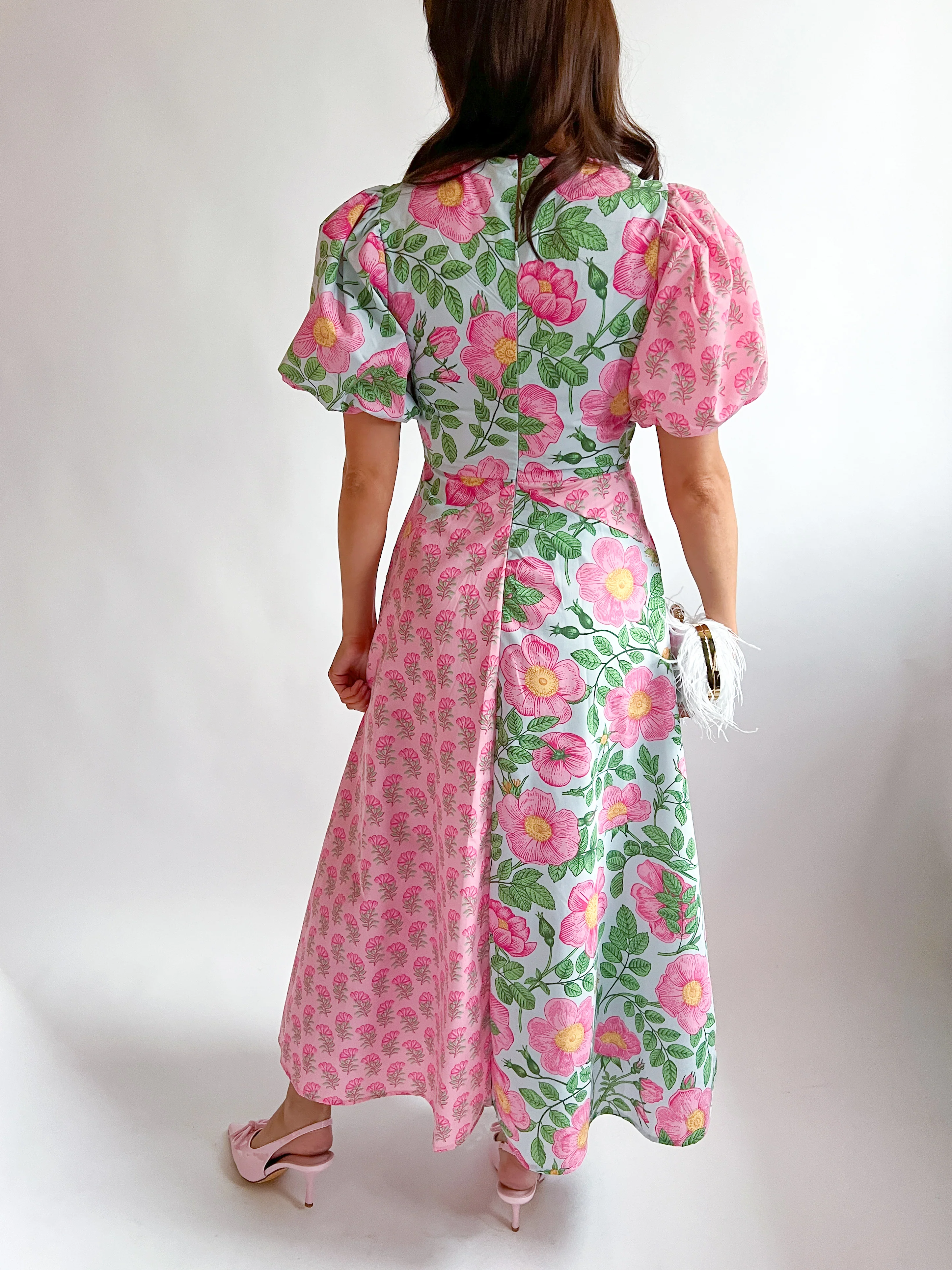 Charlene Floral Pattern Midi Dress - Image 3