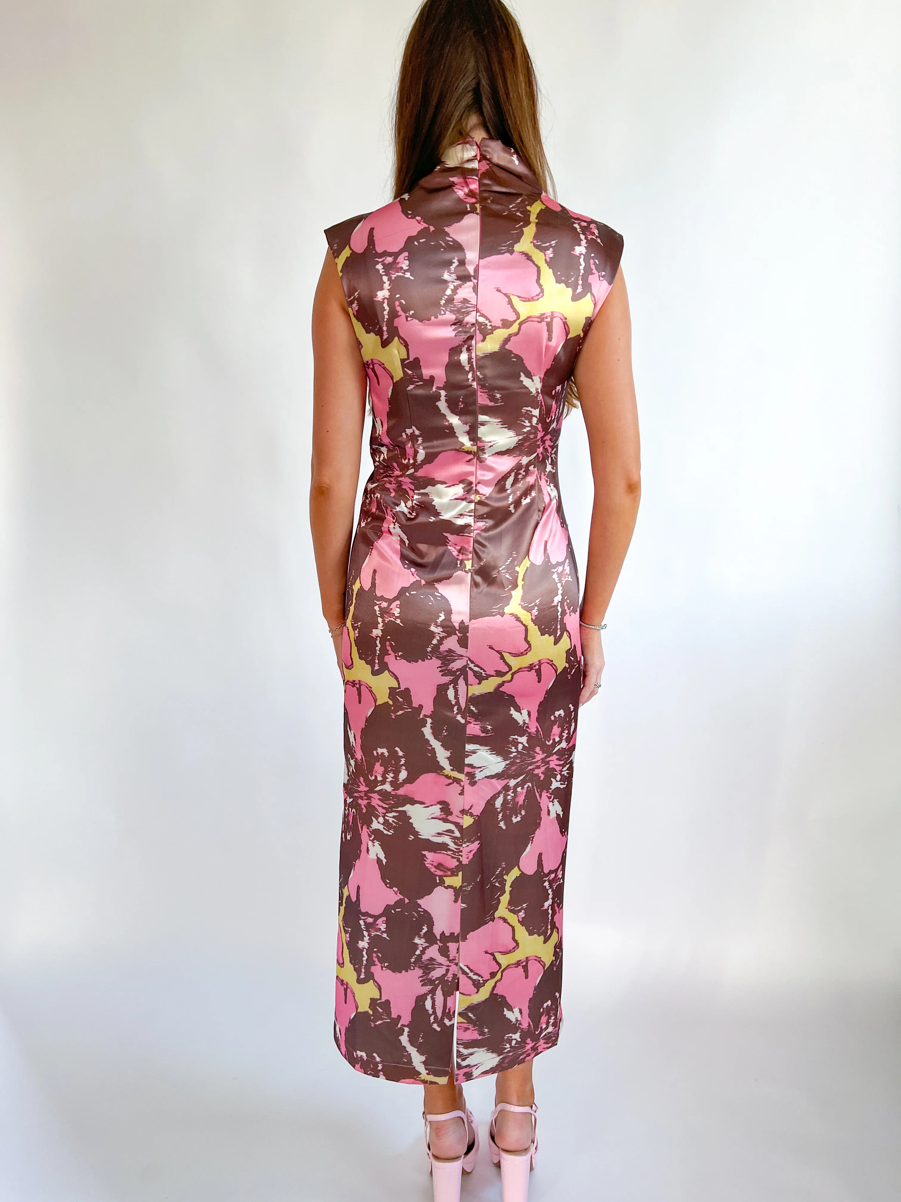 Cap Sleeve Mock Neck Dress - Image 2