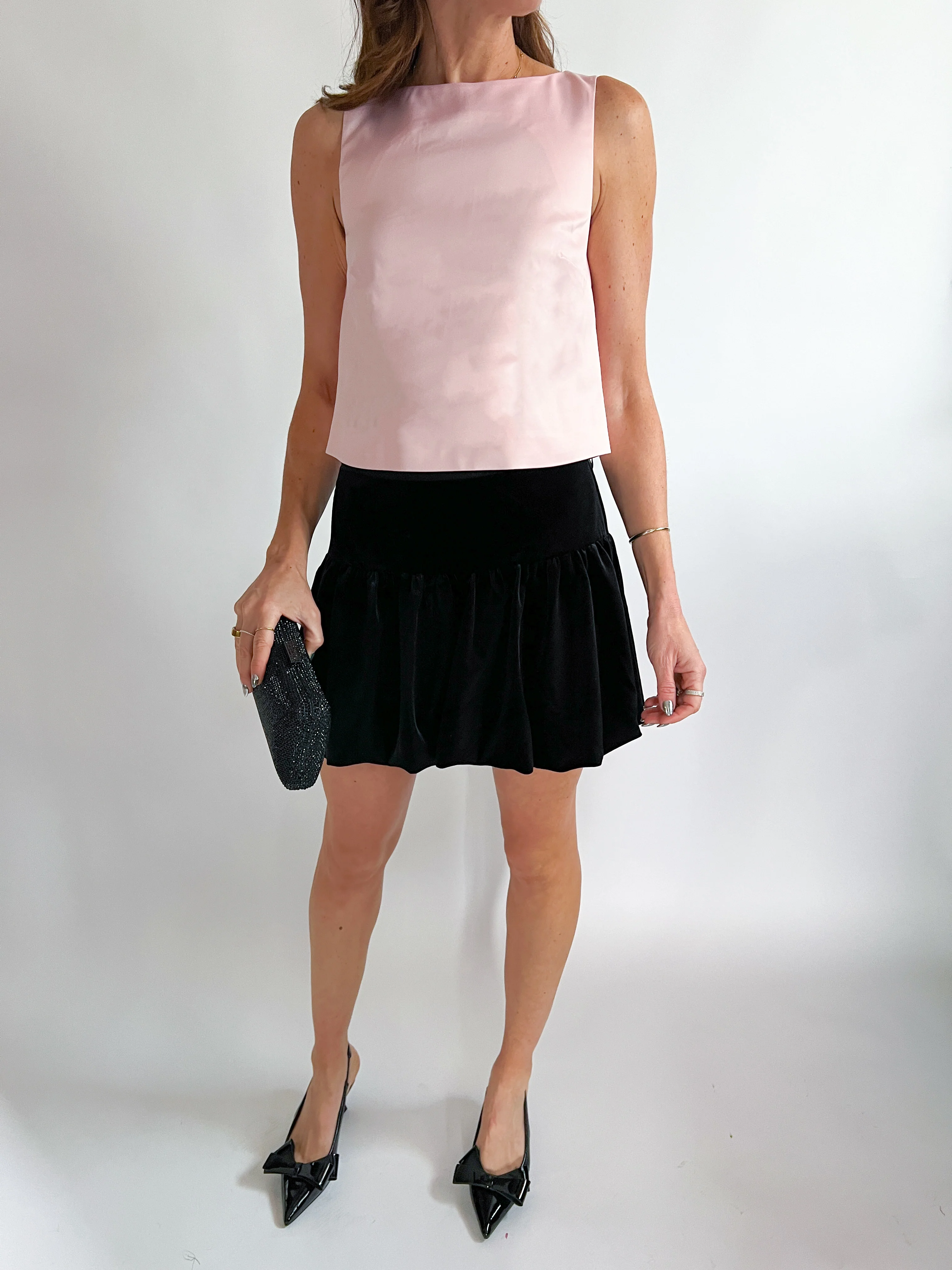 Carey Combo Velvet Bow Top - Image 3