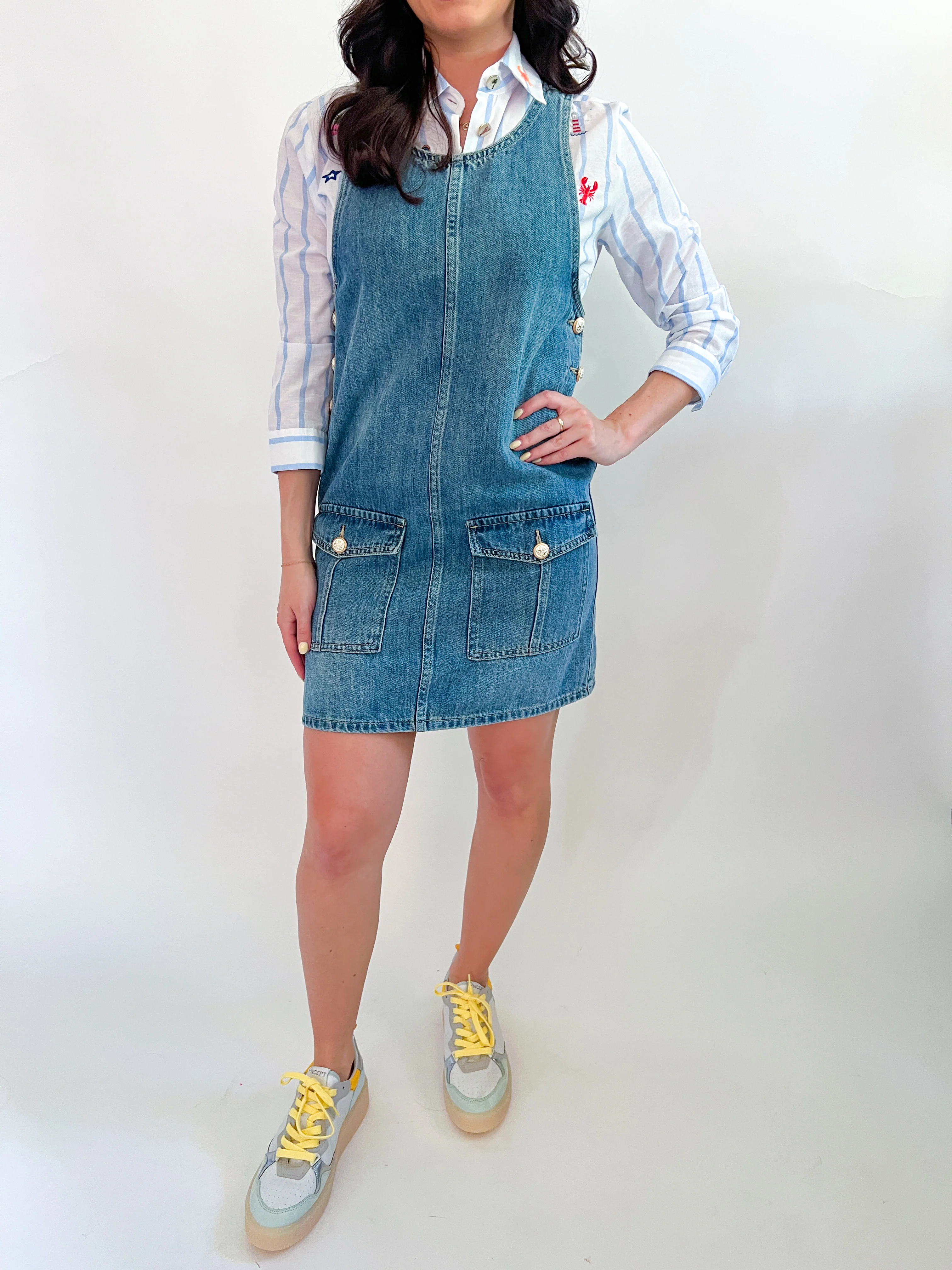 Erin Denim Shift Dress - Image 3