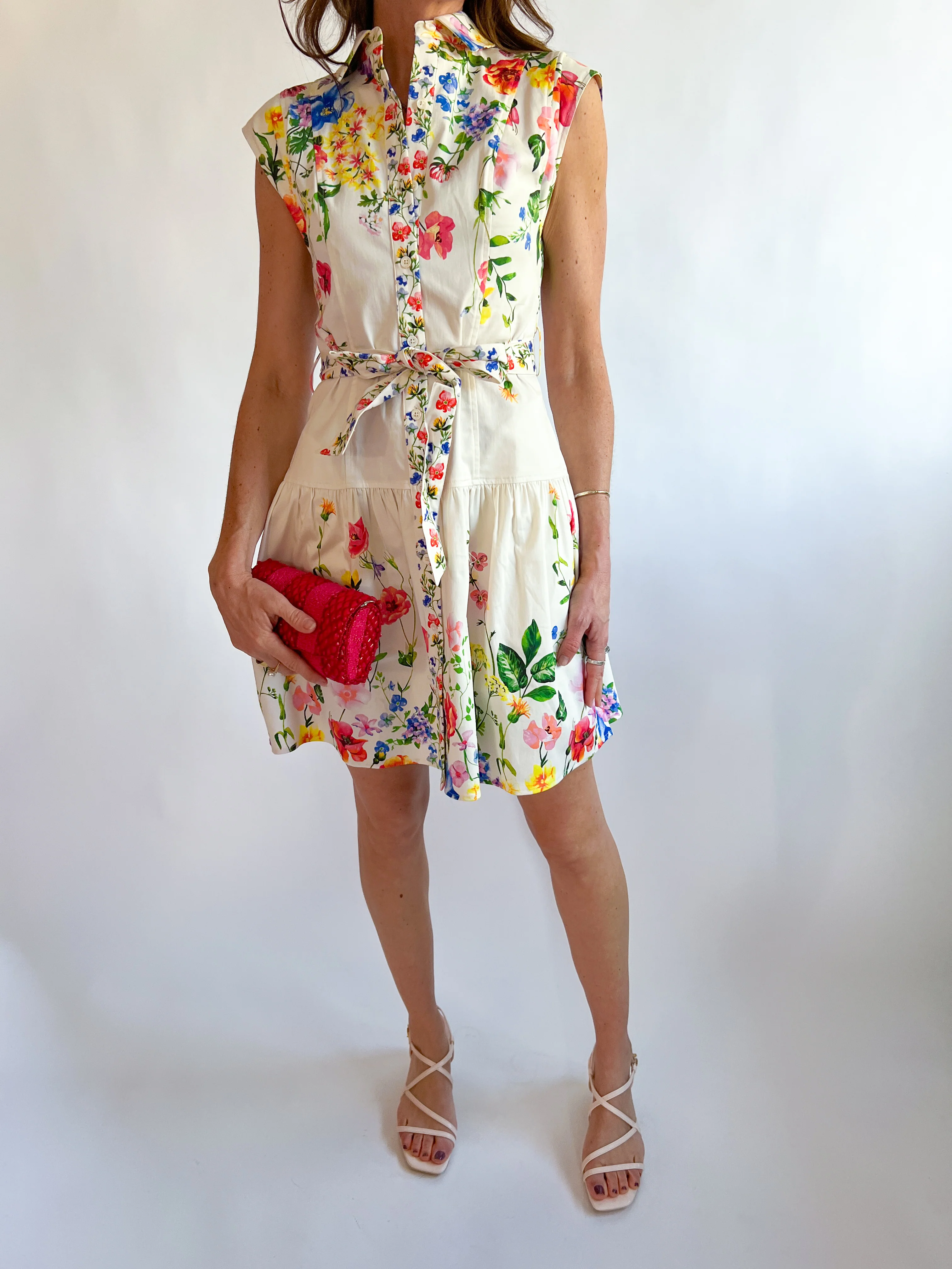 Riley Floral Printed Shirt Mini Dress - Image 3