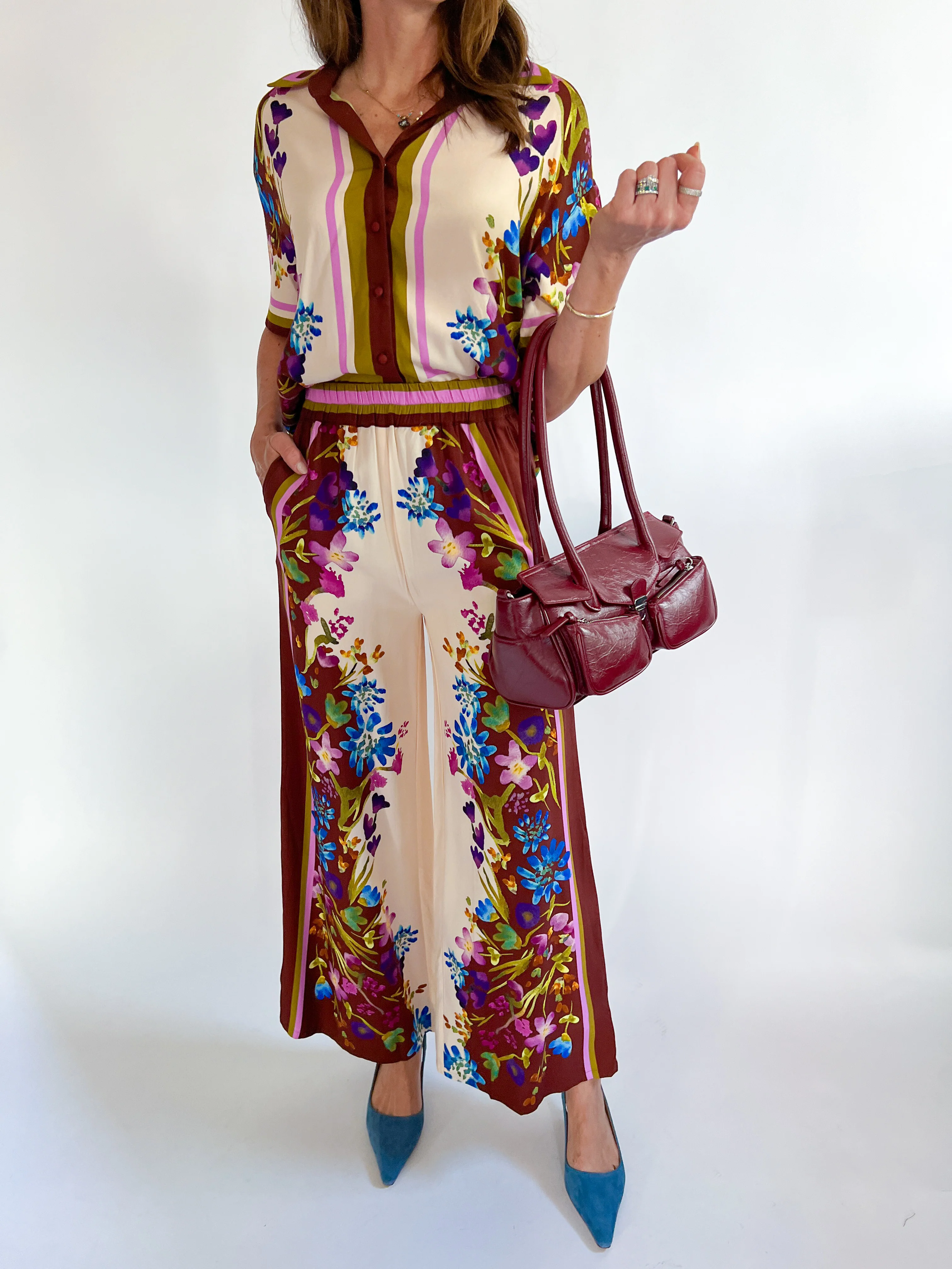 Ivory Floral Geri Pant - Image 3