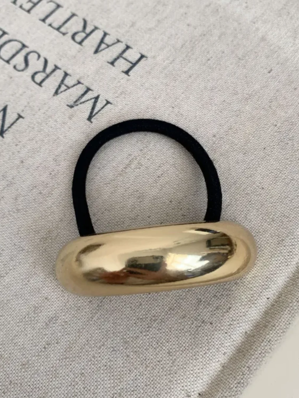 Gold Metal Hair Tie Hair Accessory Hair Band - Image 2