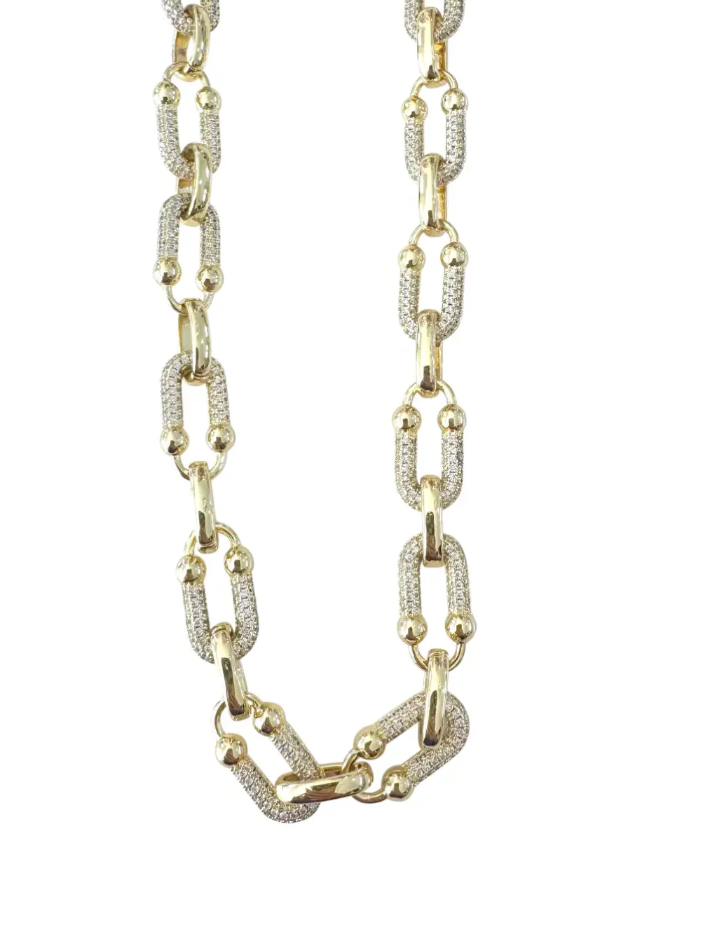 Goldie Chain Link Cz Necklace