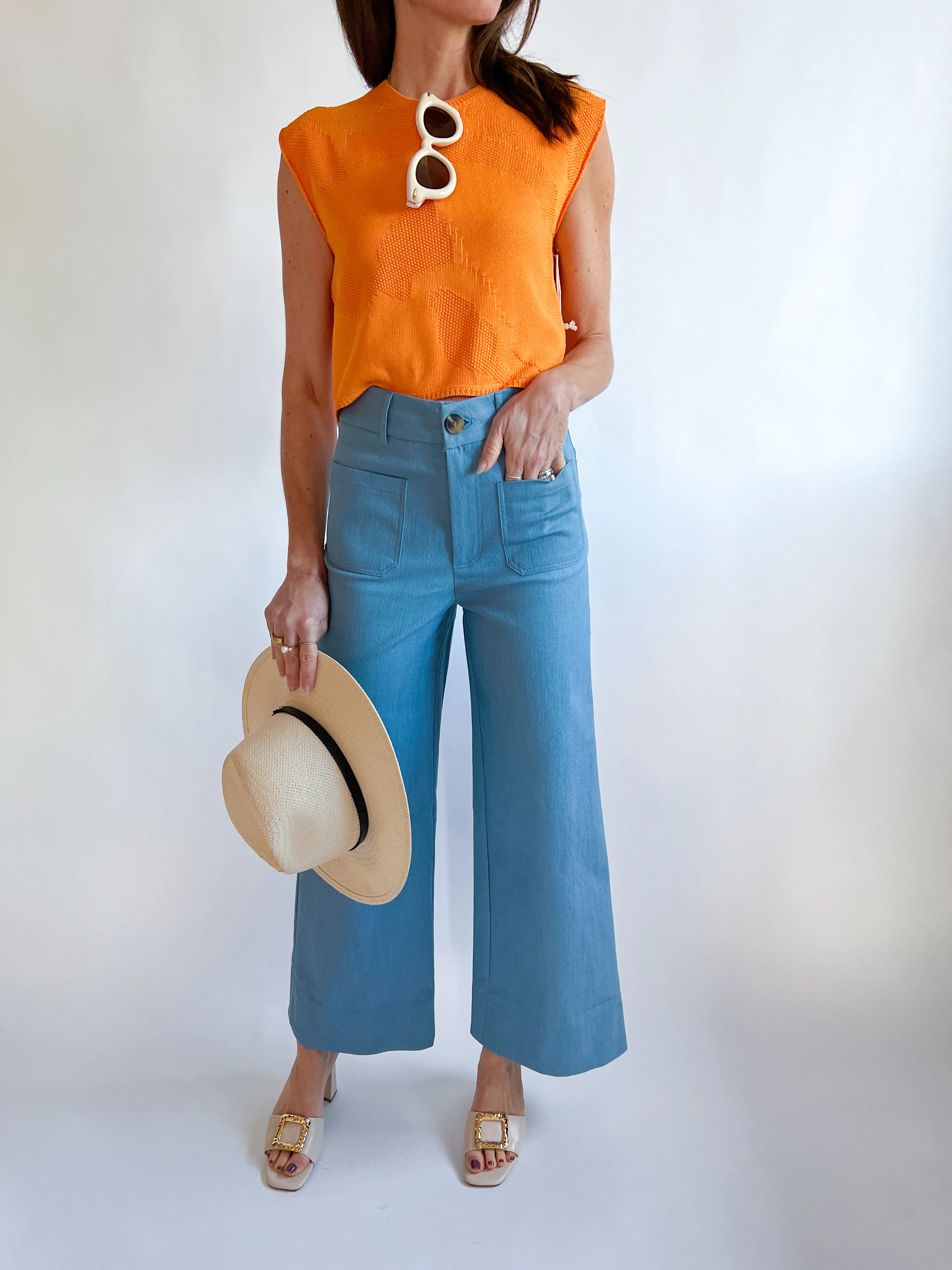 High Rise Front Pocket Pants