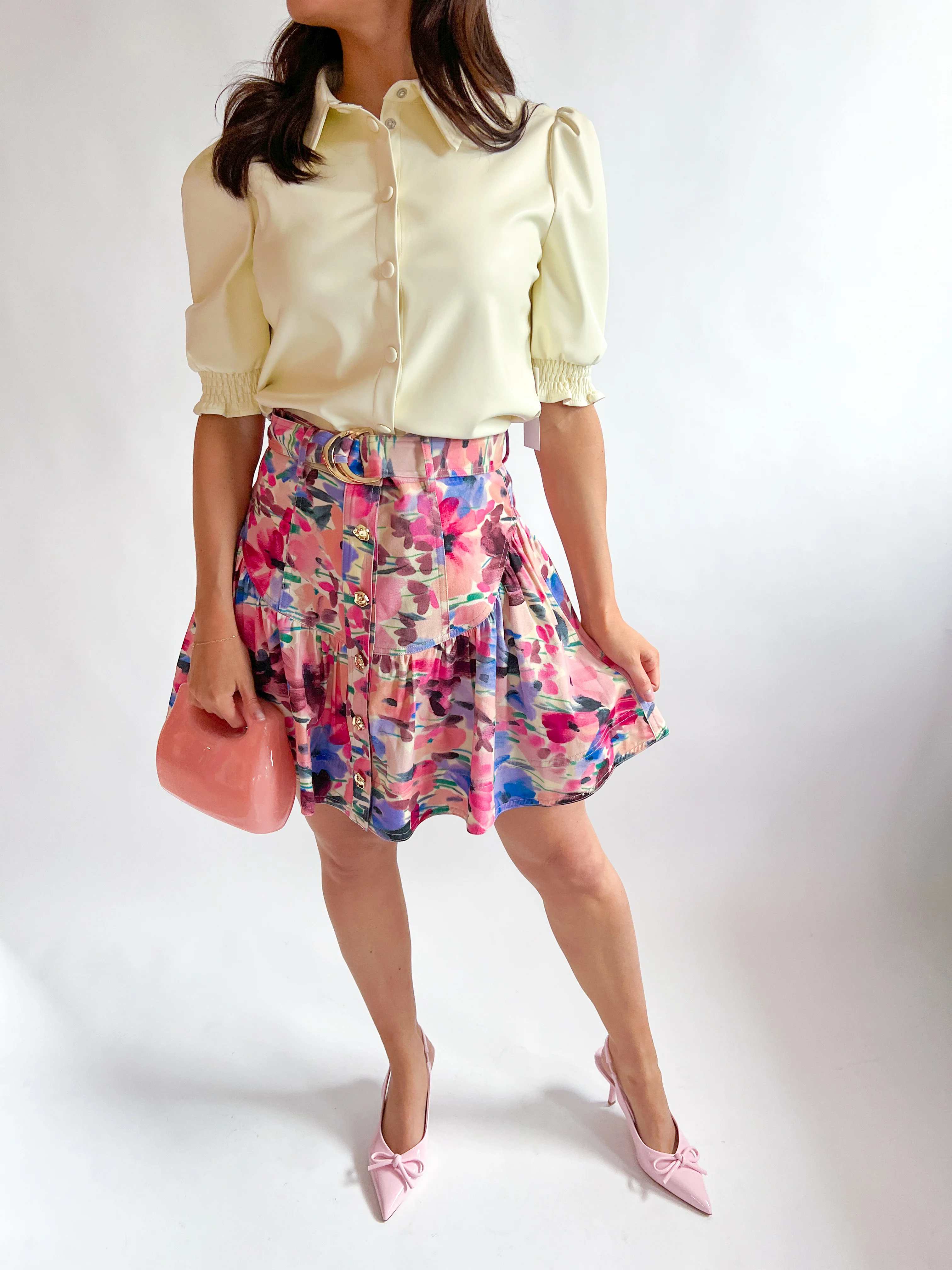 Isla Print Denim Skirt - Image 4
