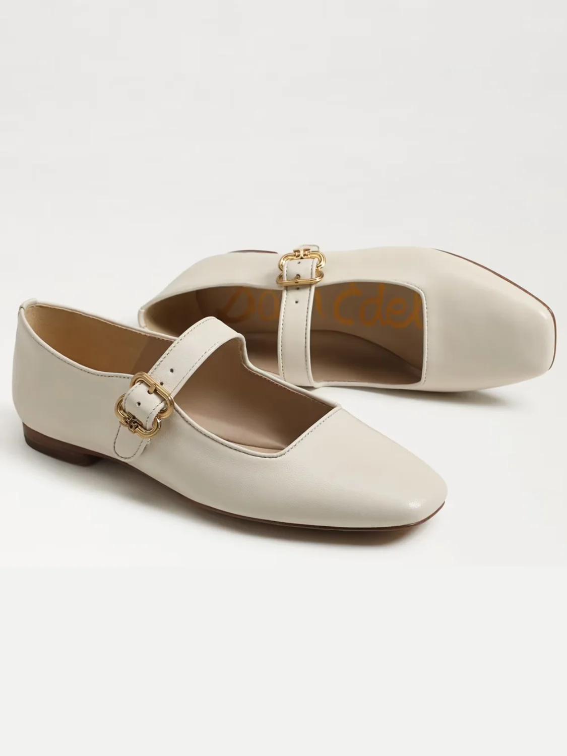 Ivory Leather Michaela Flats - Image 3