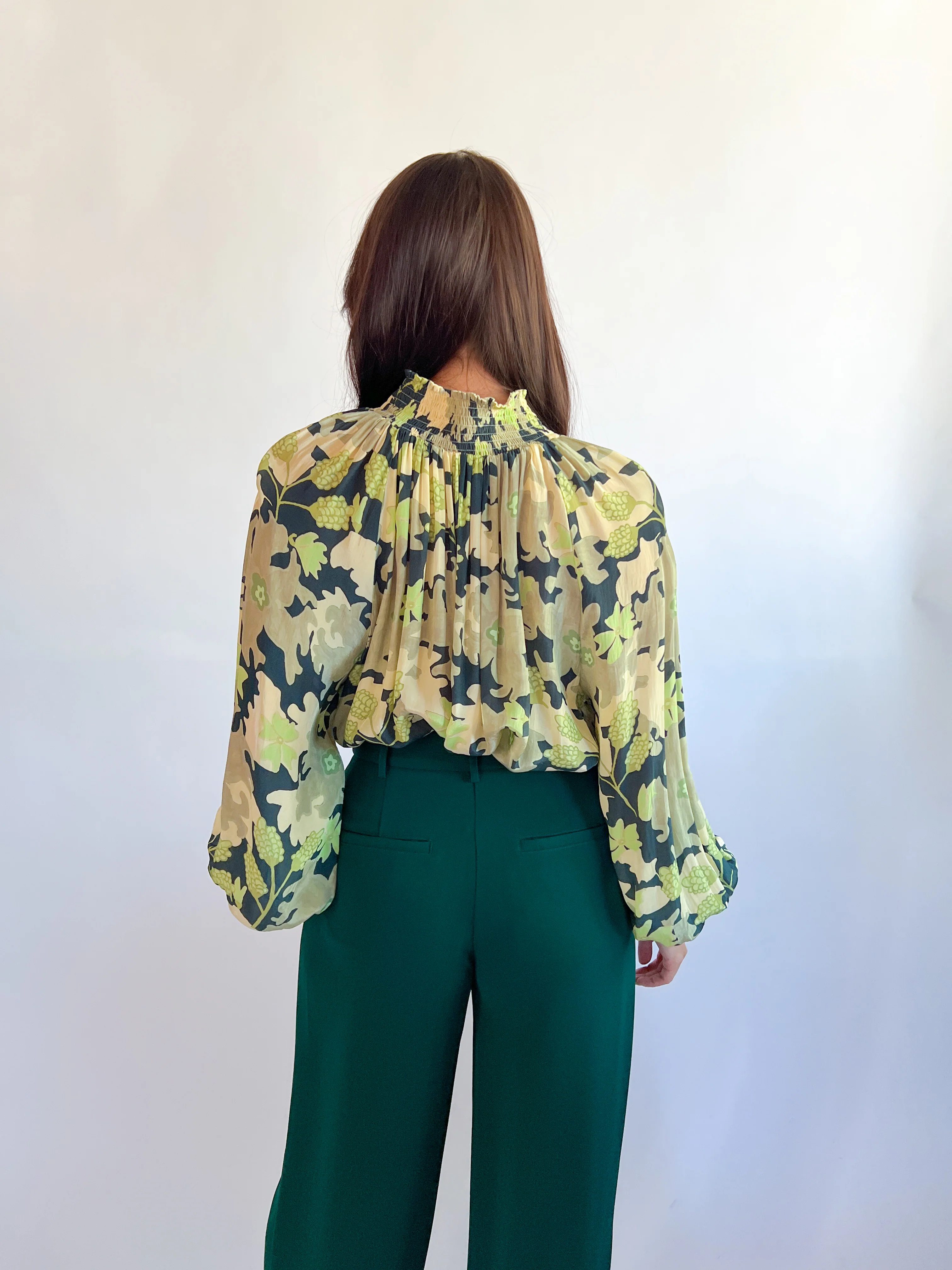 Jade High Neck Blouse - Image 3
