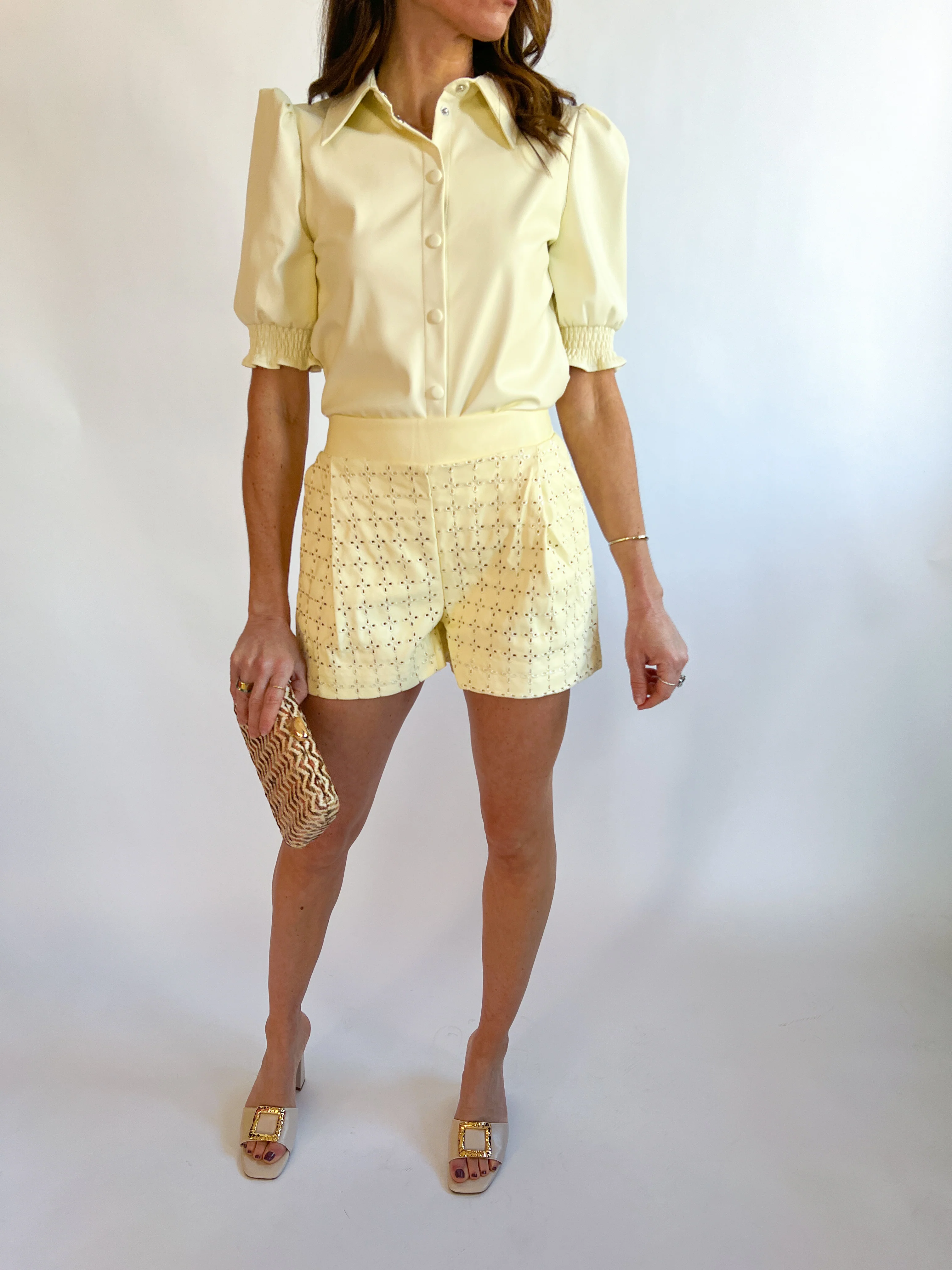 Vegan Eyelet Shorts - Image 3