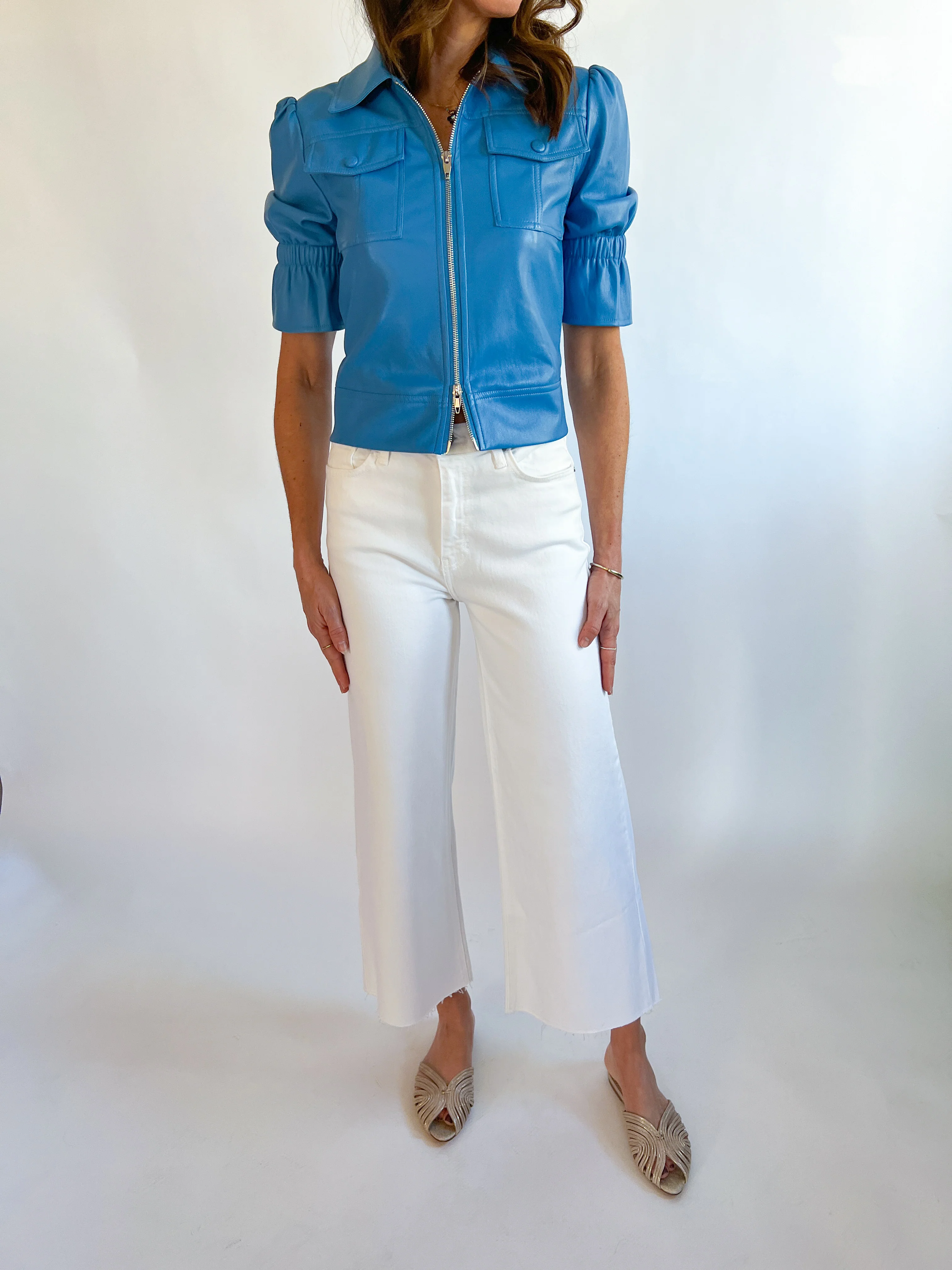 Vegan Short Sleeve Moto Jacket - Image 4