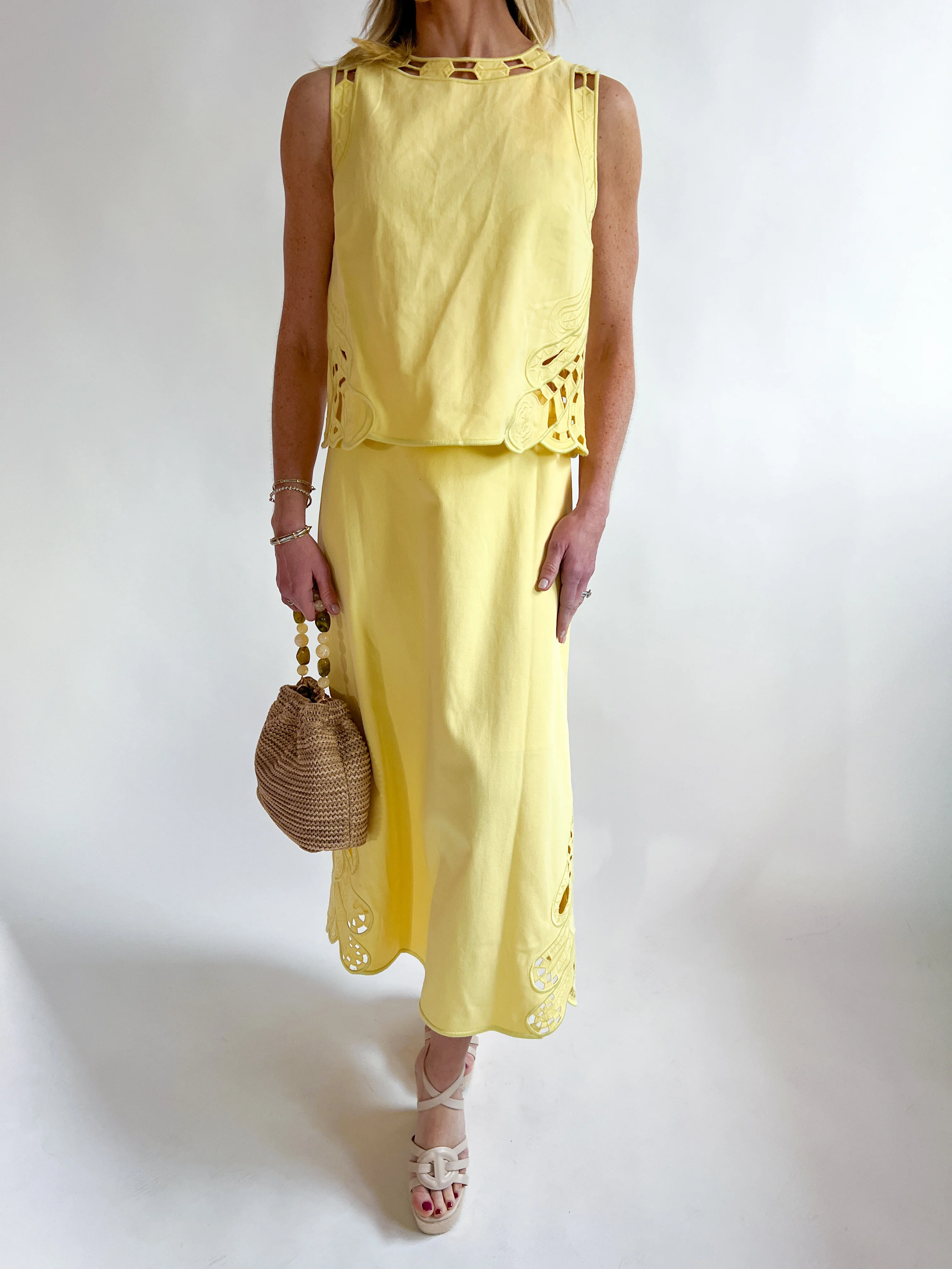 Lemon Yellow Skirt Set - Image 3