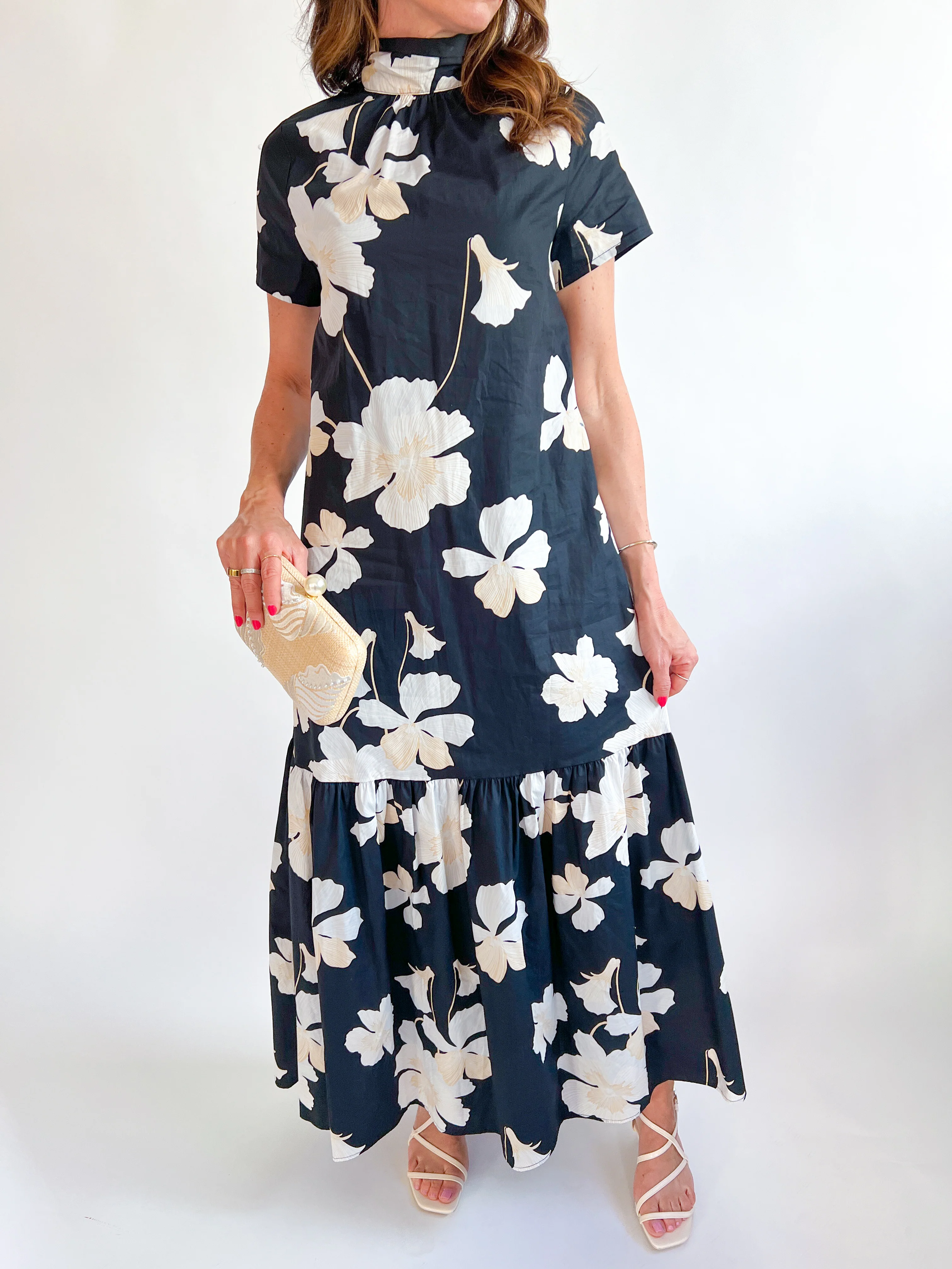 Medina Floral Mockneck Maxi Dress