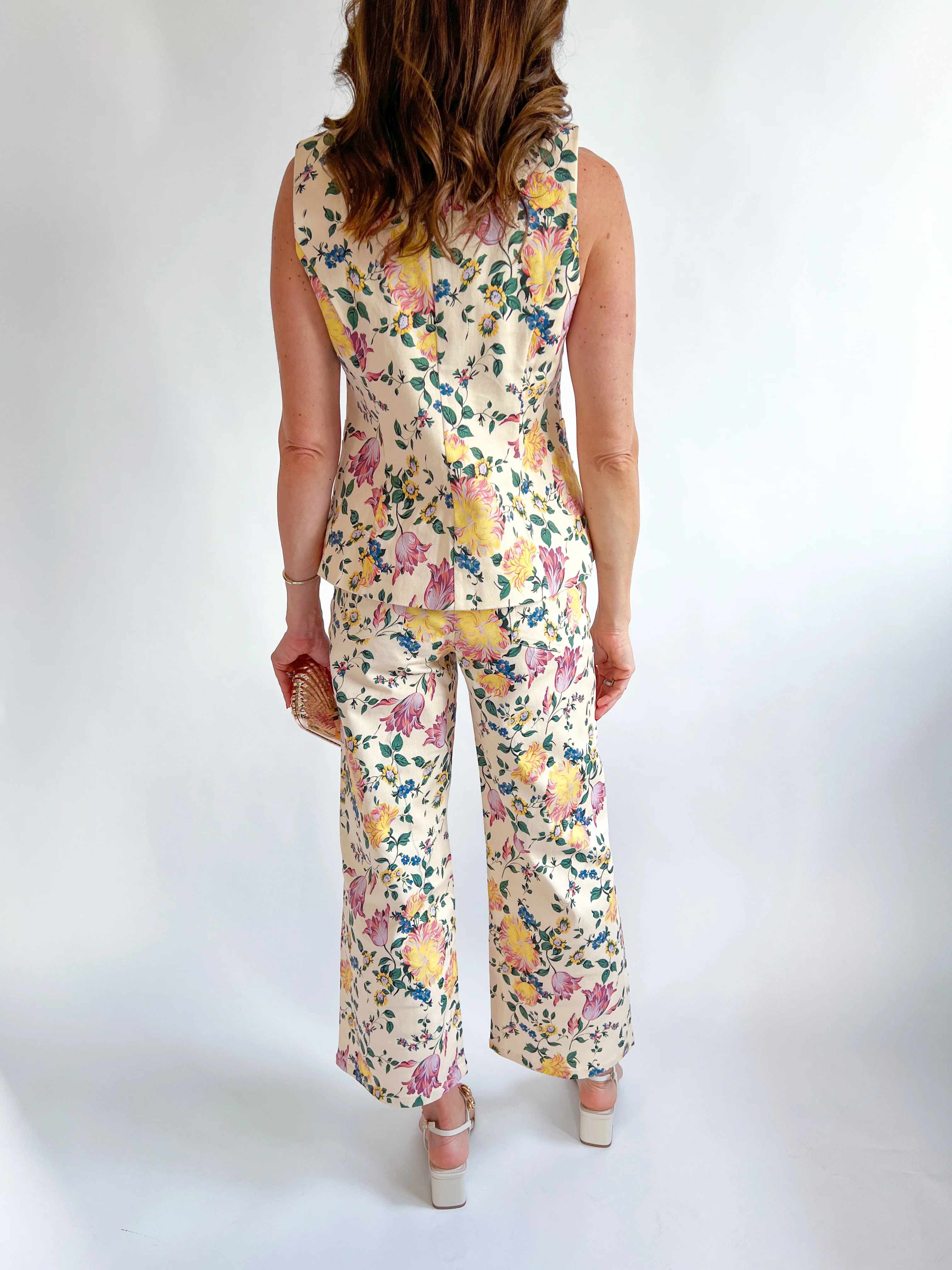 Multi Floral Buttoned Vest - Image 2