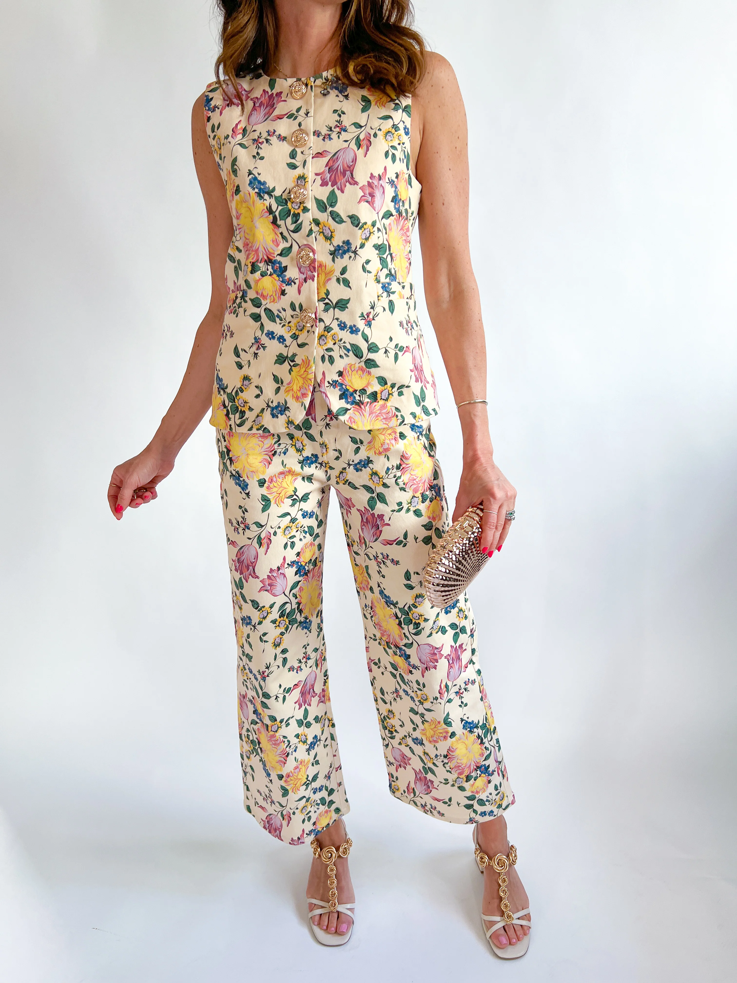 Multi Floral Wide Leg Pant - Image 3