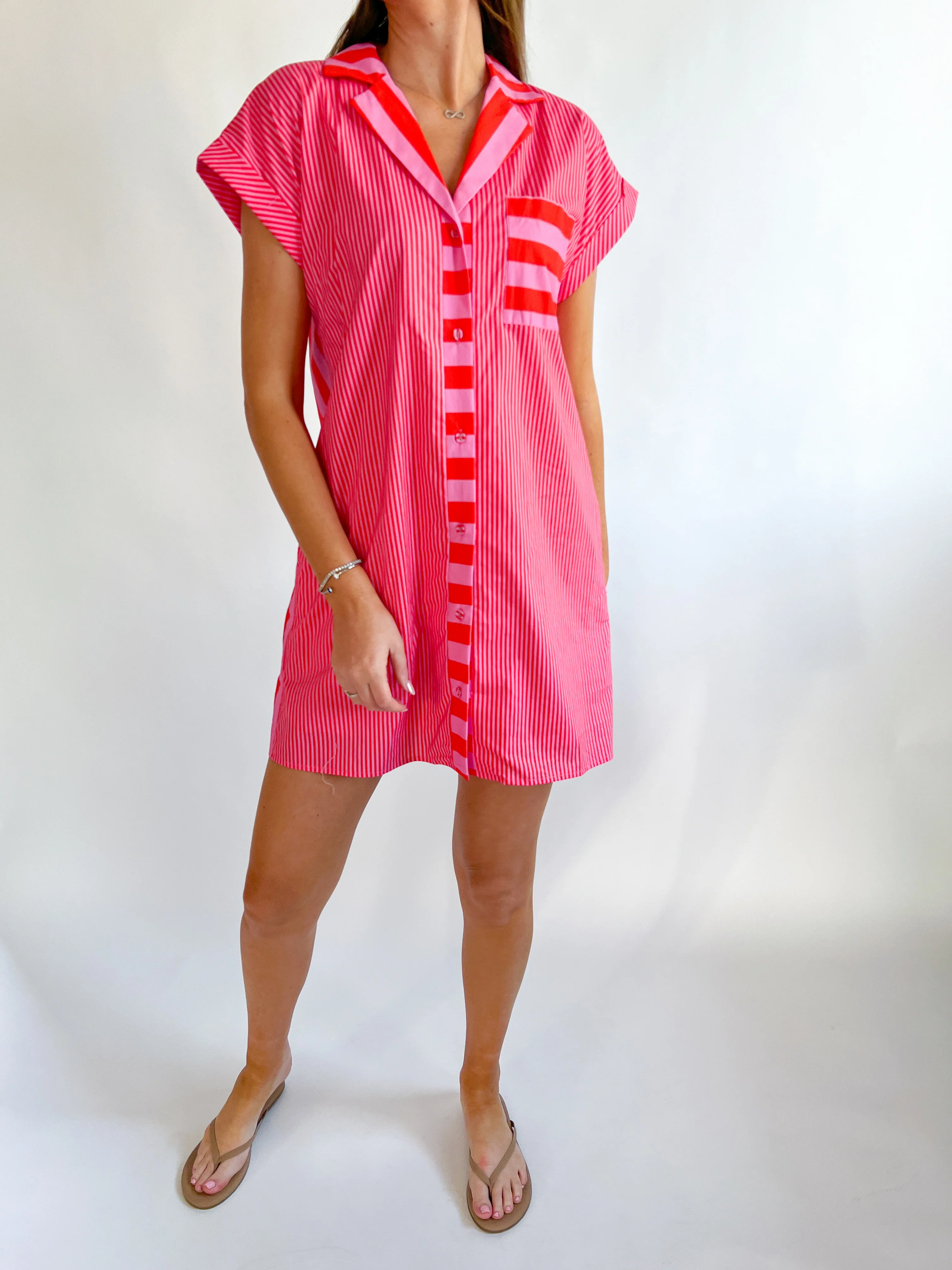 Multi Striped Shift Dress - Image 2