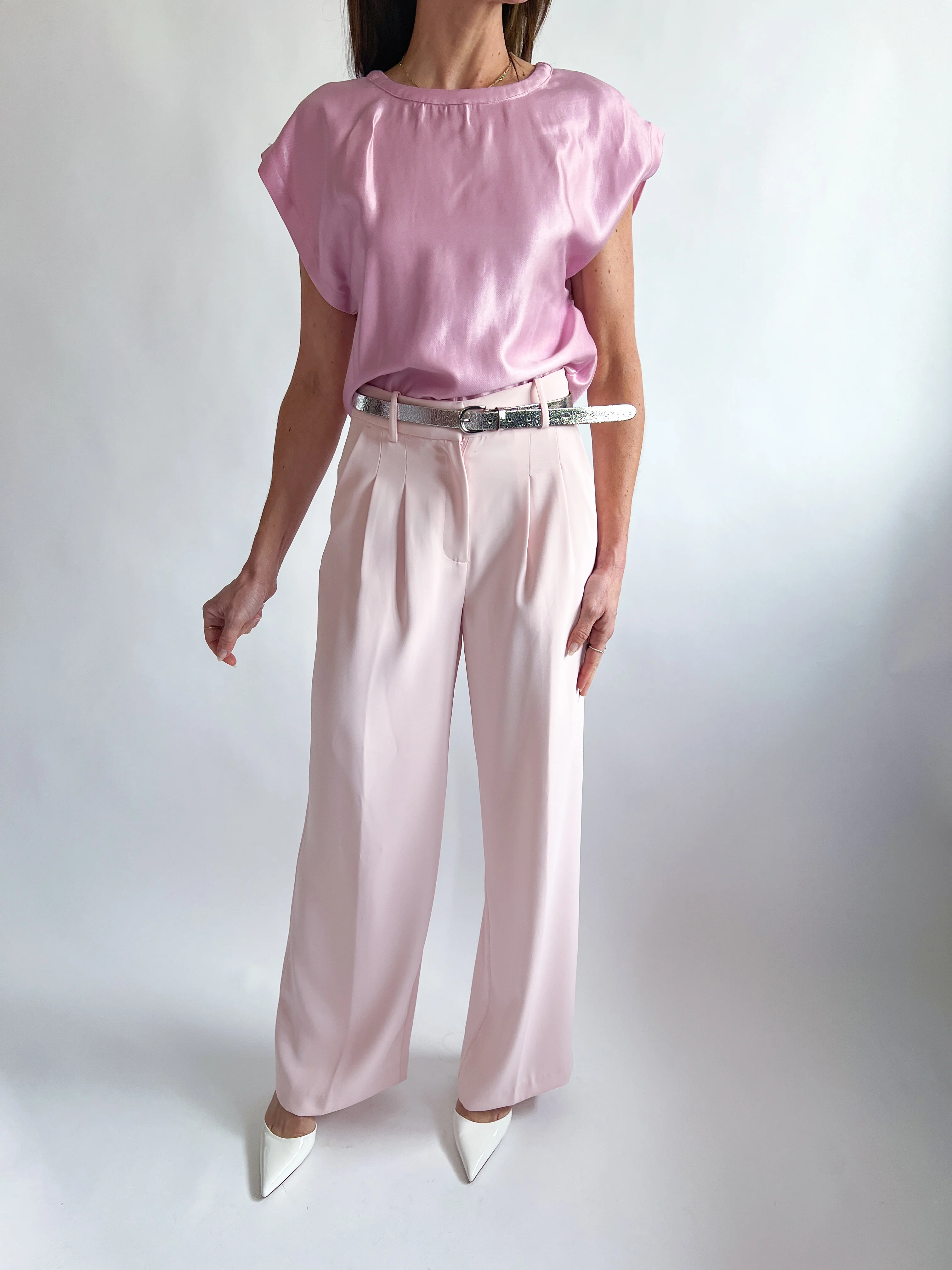 Scottie Neck Band Short Sleeve Top - Image 2