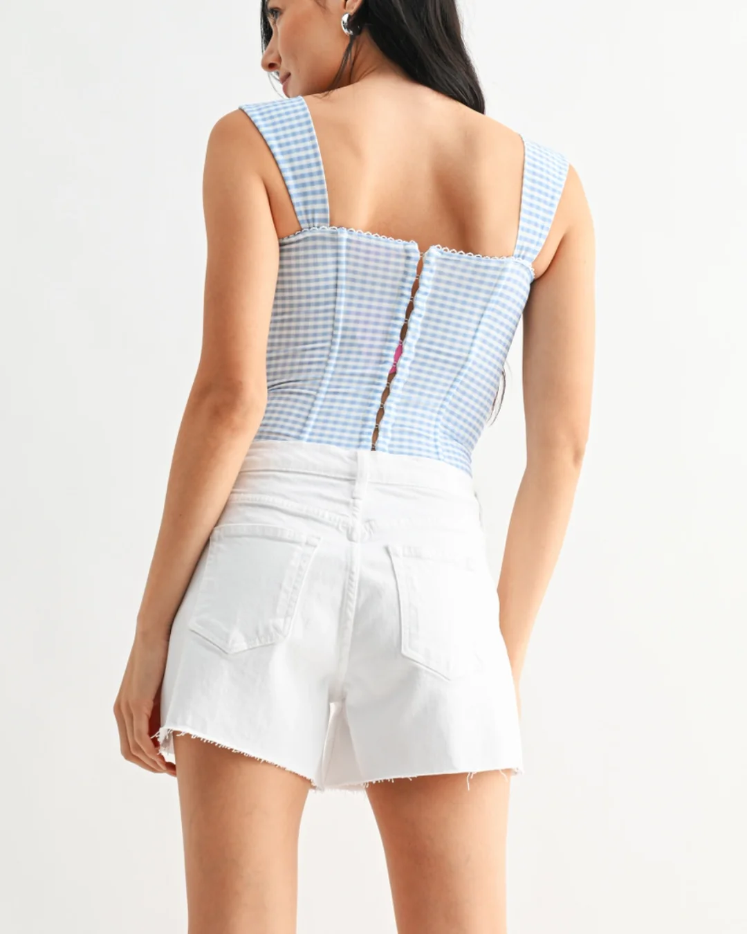 Optic White Mid Rise Stretch Short - Image 2