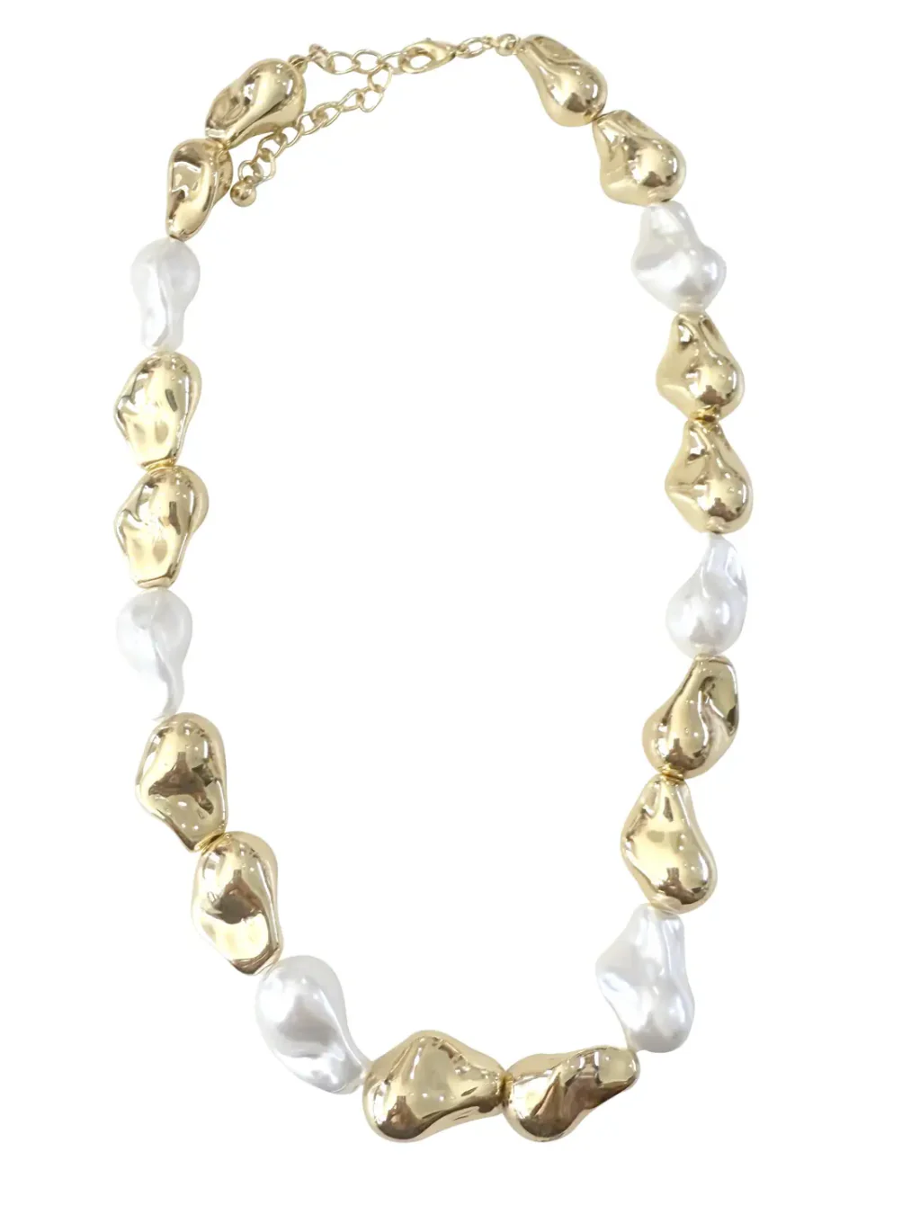 Pearl Mix Gold Beaded Necklace