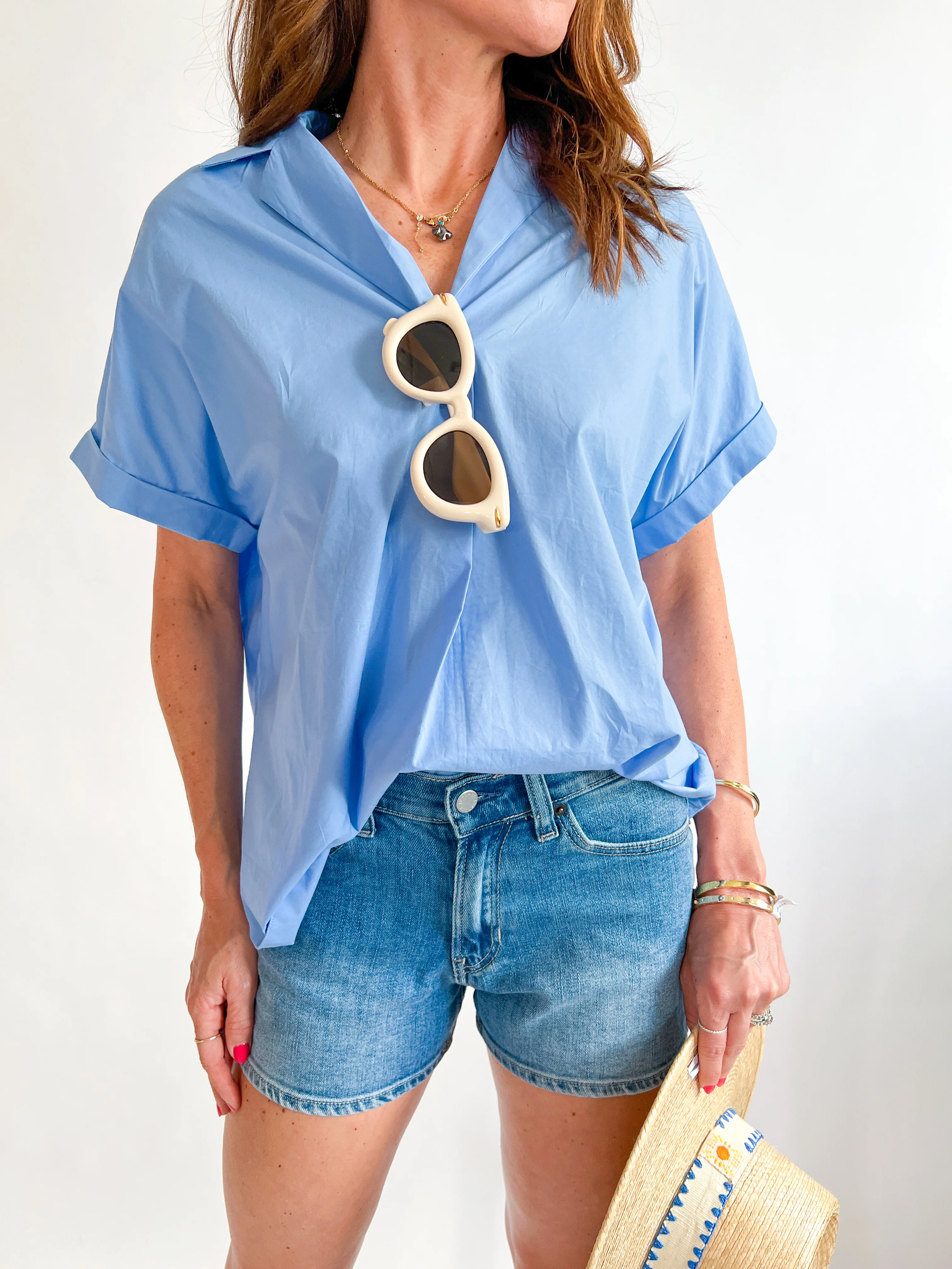 Poplin Collar Pullover