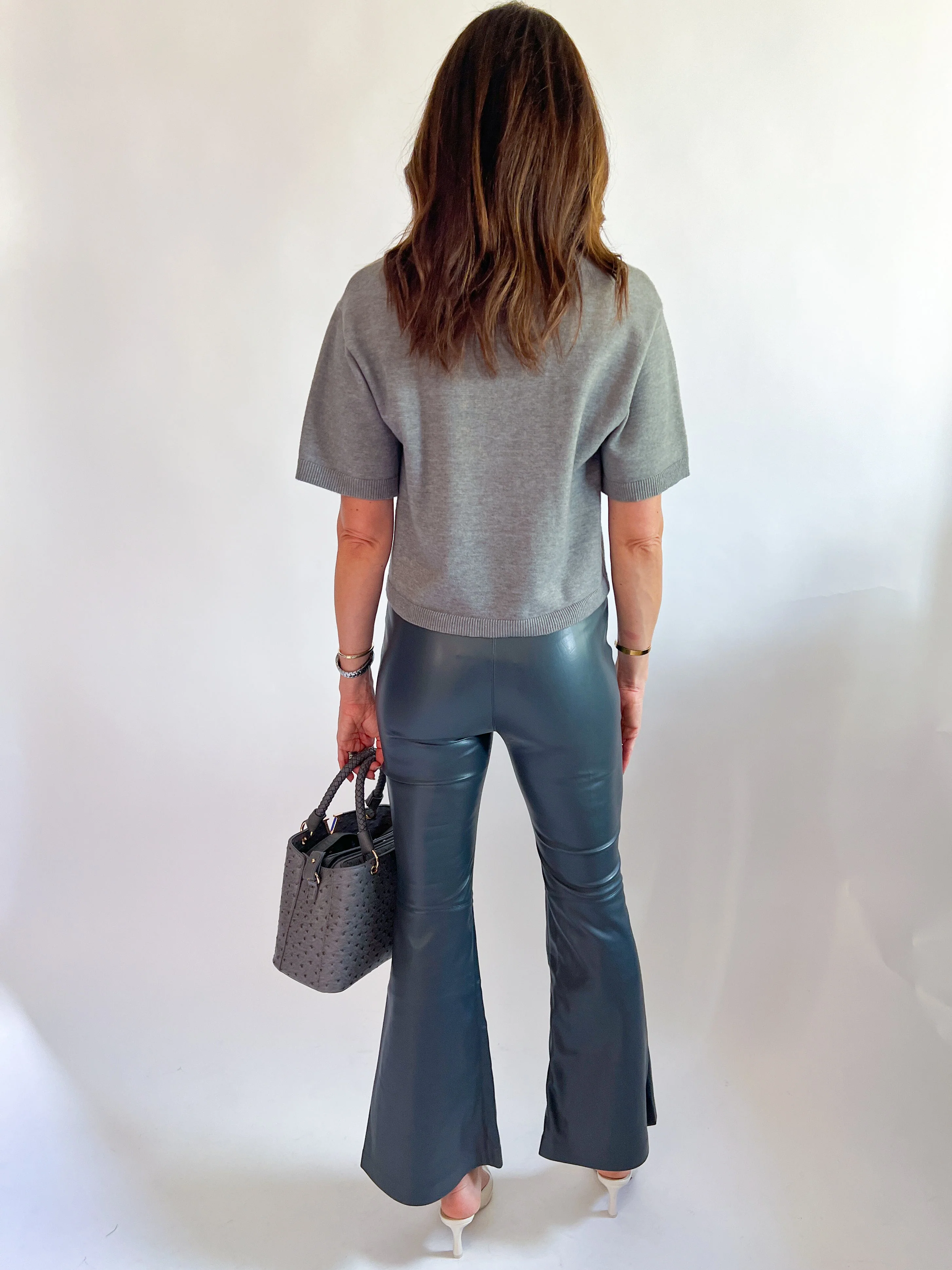 Poppy Leather Flare Pants - Image 3