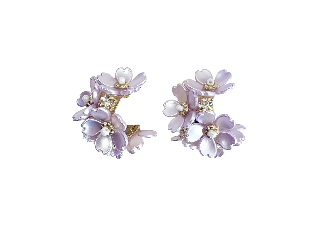 Princess Flower Hoop Earring - Image 4