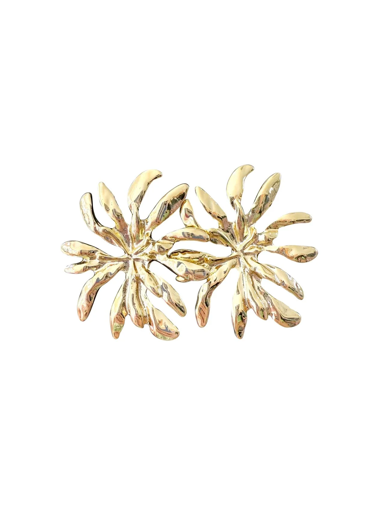 Priscilla Gold Leaf Statement Earrings