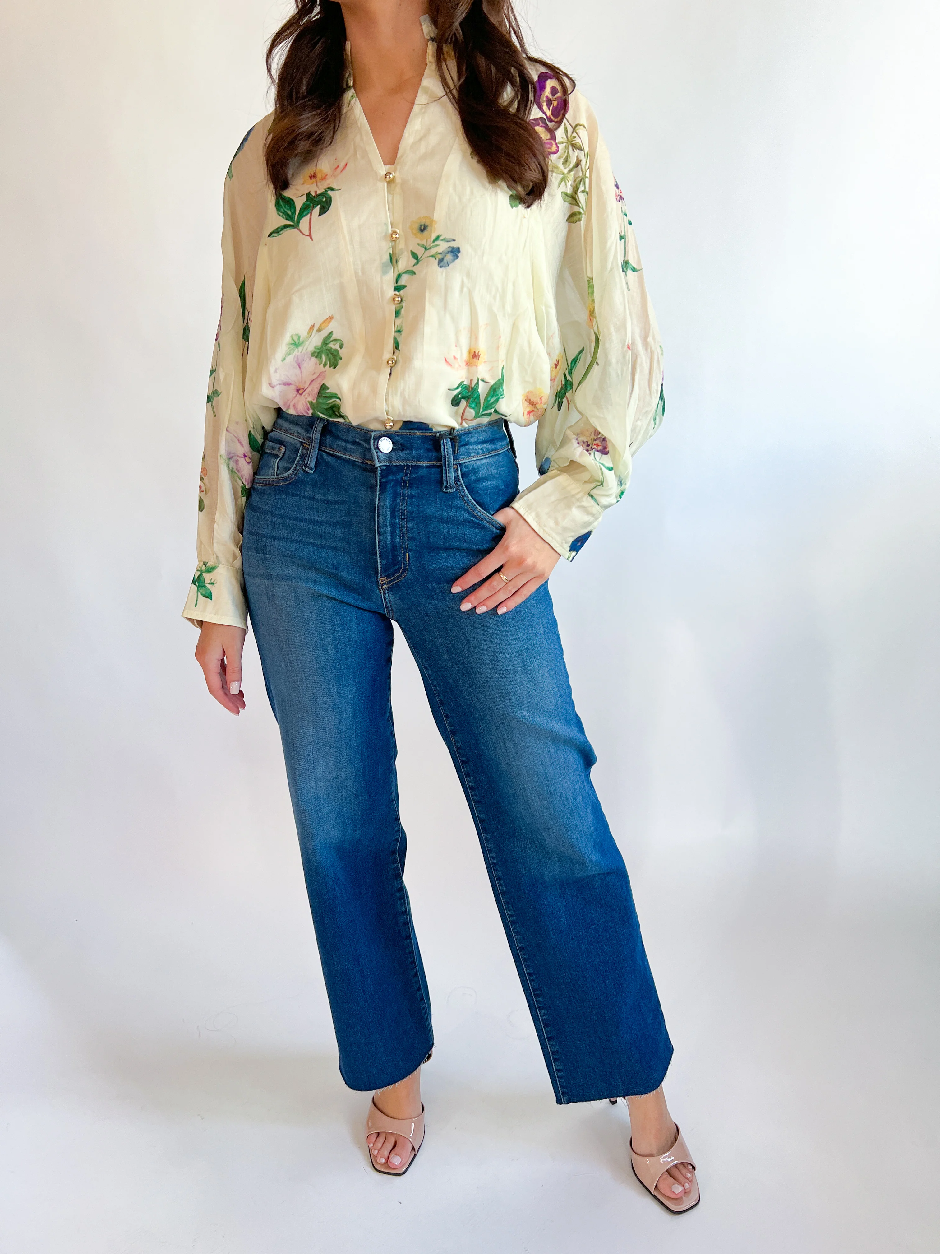 Stella Floral Print Long Sleeve Top - Image 3
