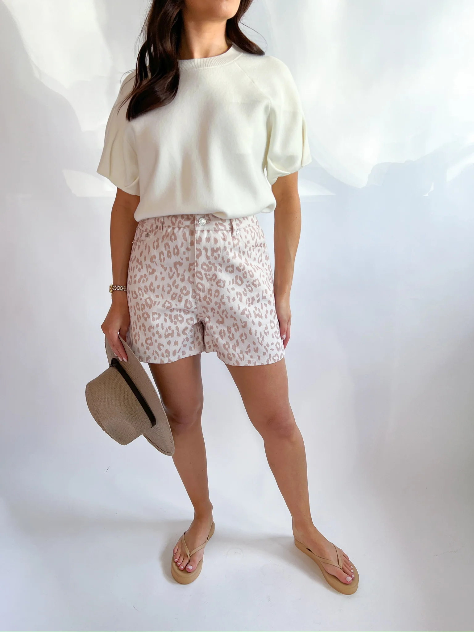 Leopard Print High Waist Shorts - Image 2