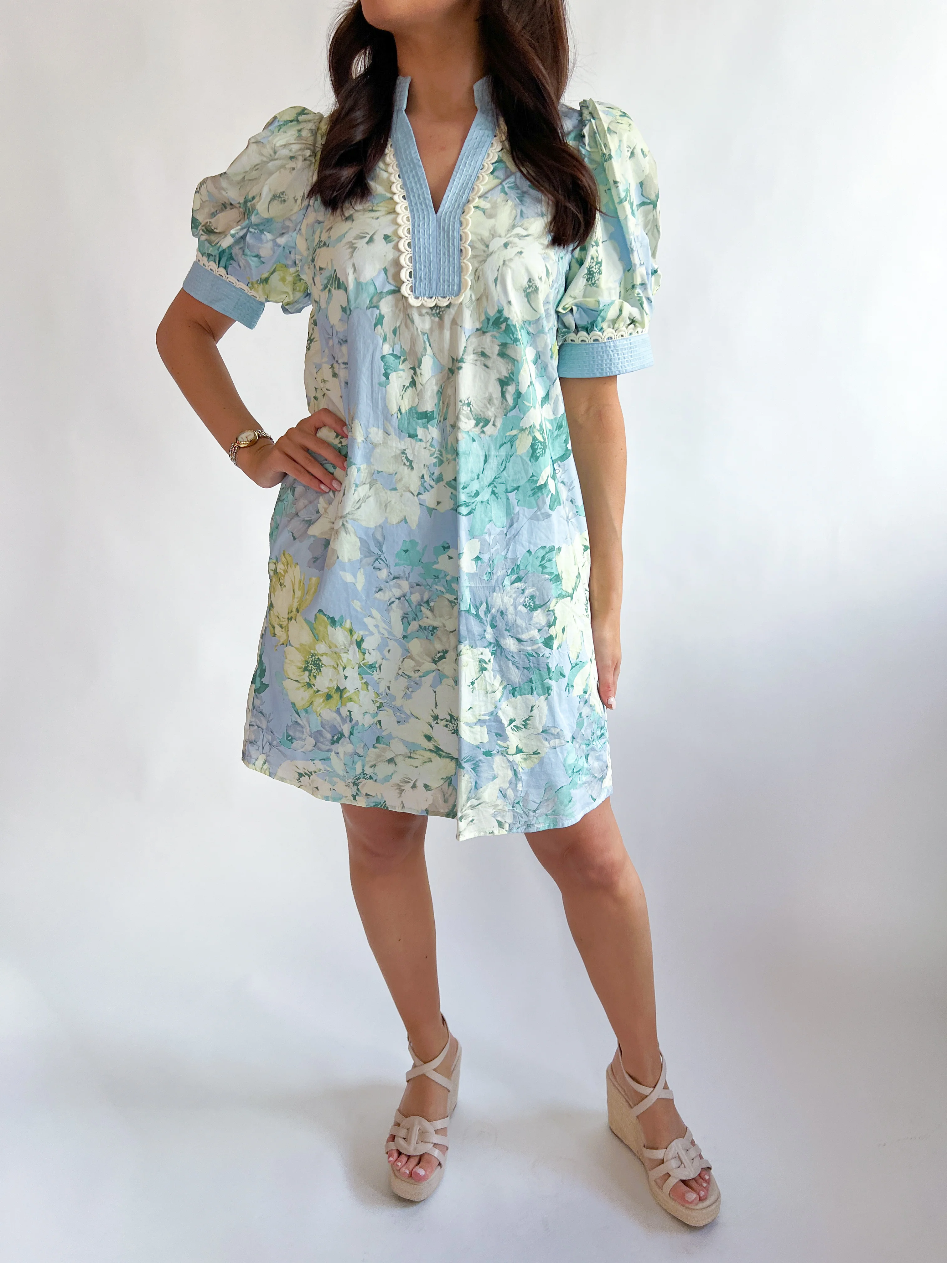 Marie Floral Mini Dress - Image 2