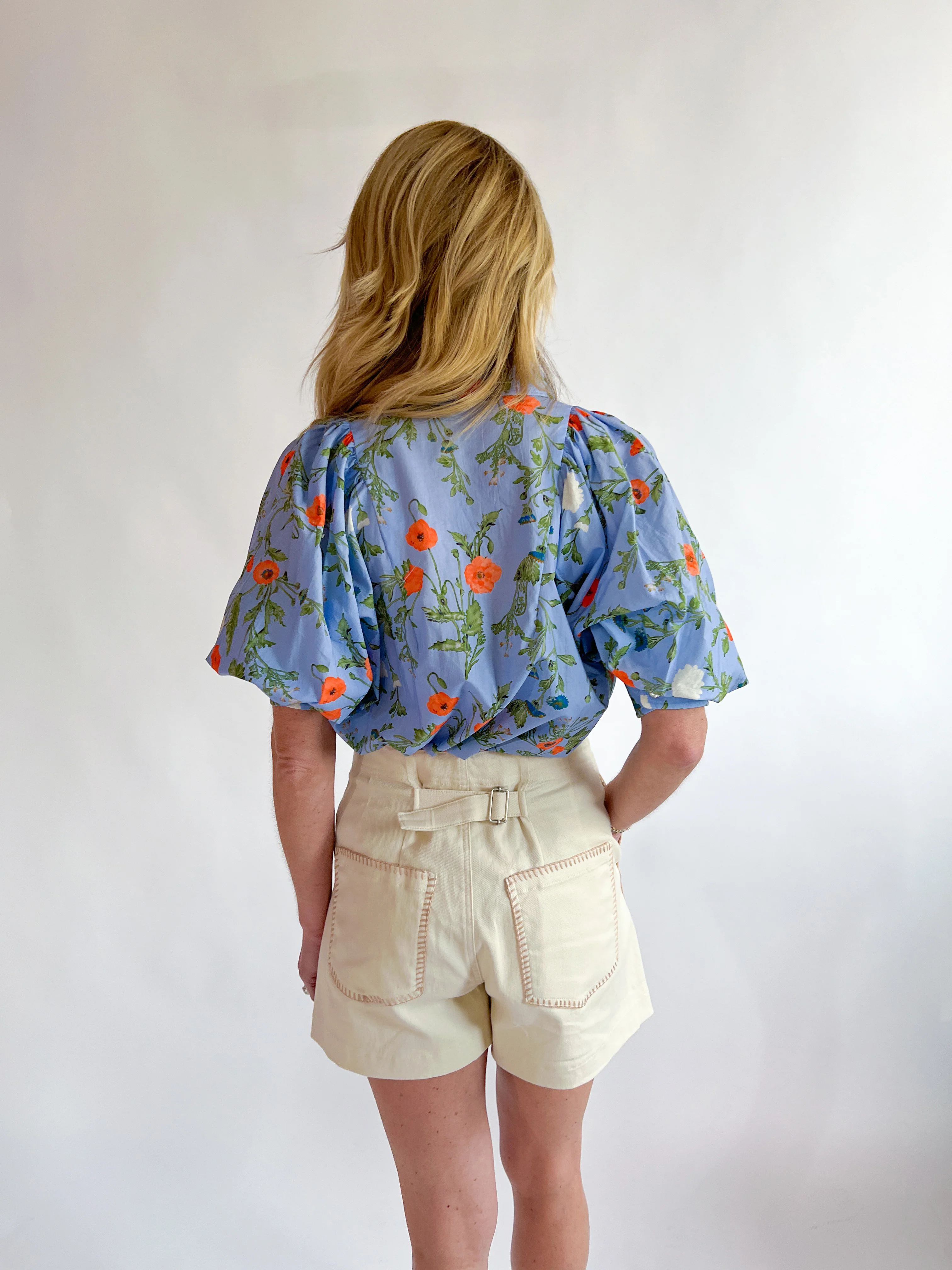 Floral Print 3/4 Sleeve Top - Image 3