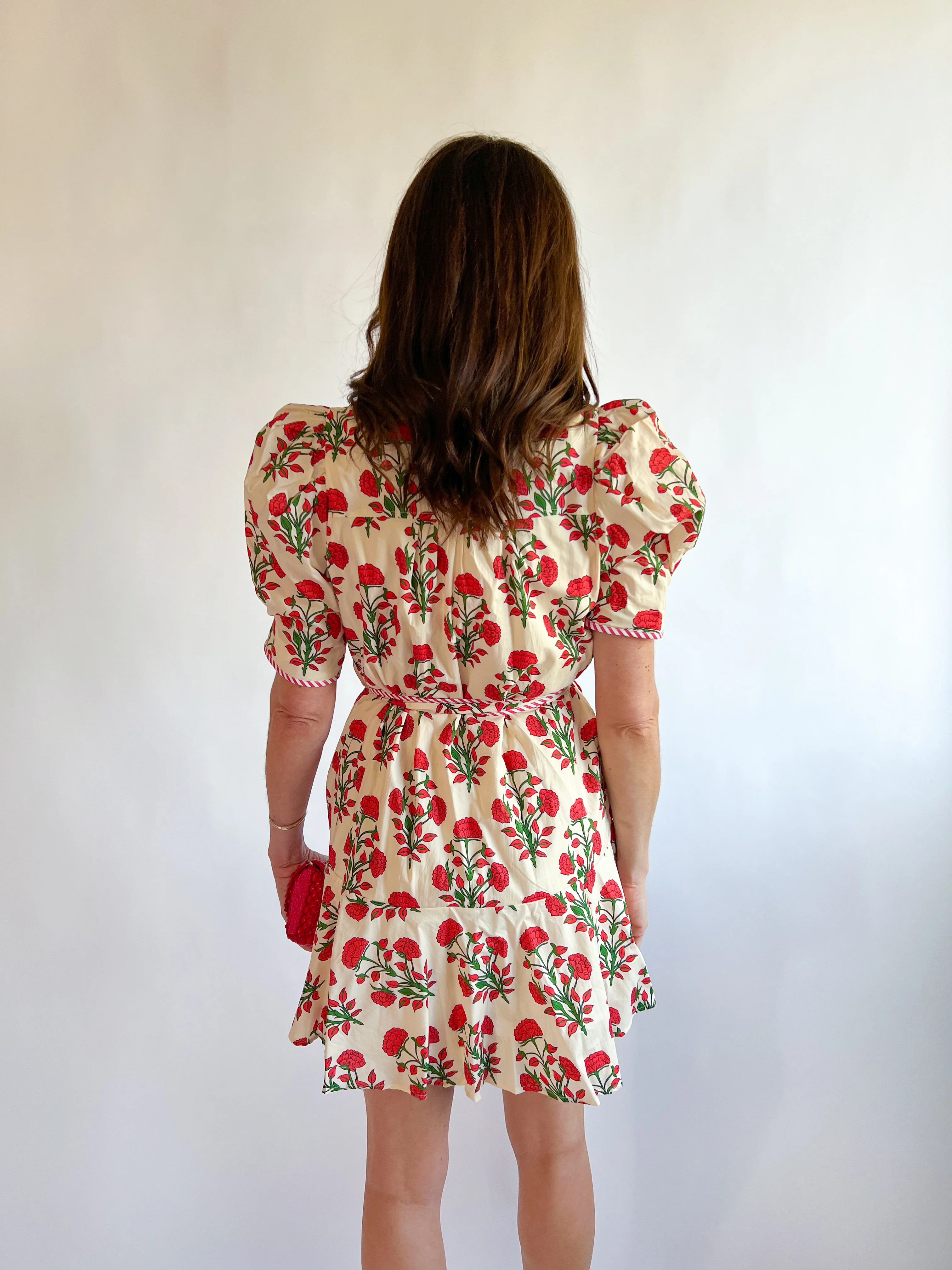 Carnation Print Mini Dress - Image 3