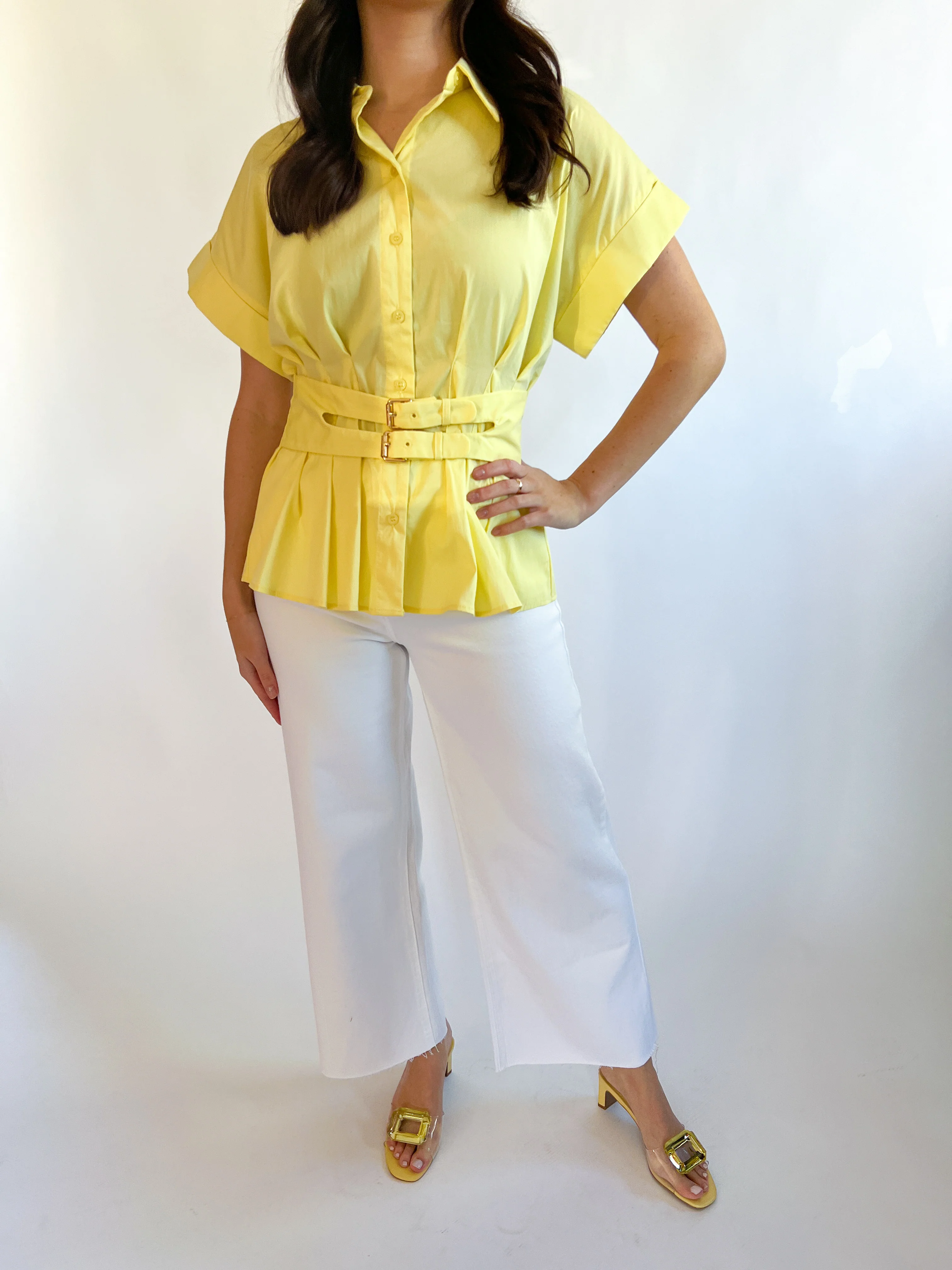 Peplum Short Sleeve Top - Image 2