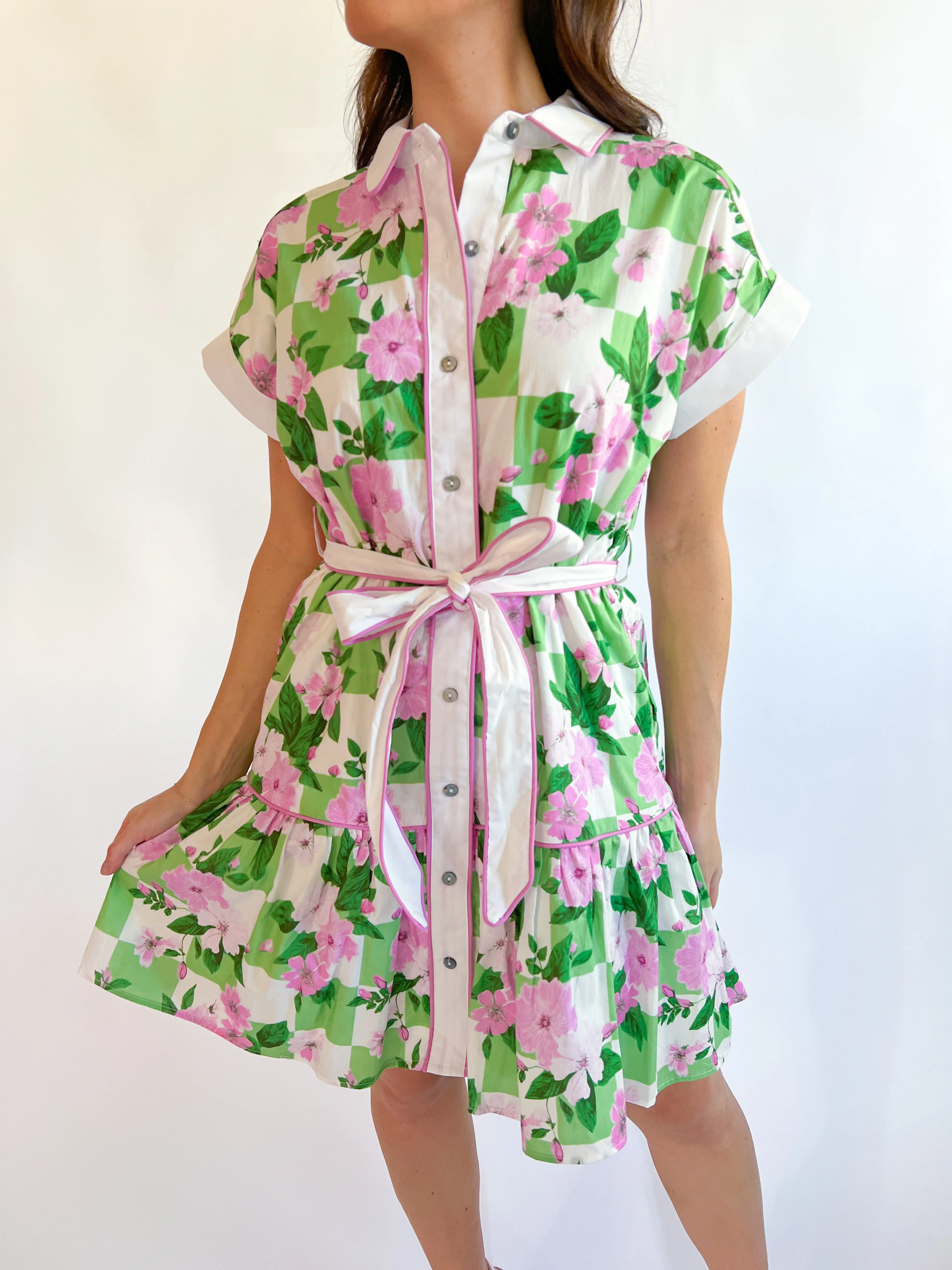 Garden Party Tie Waist Dress