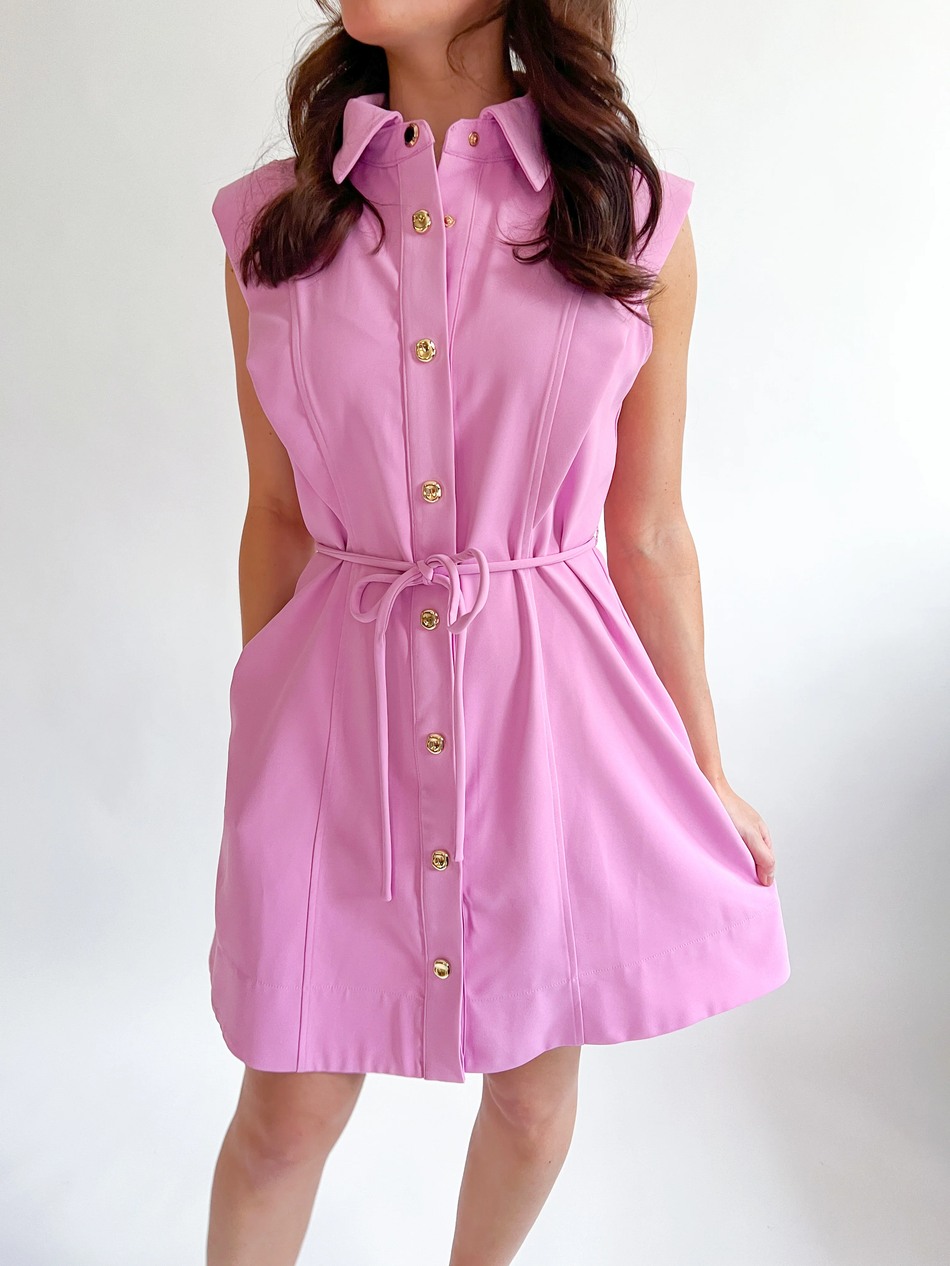 Rebecca Tie Waist Mini Dress