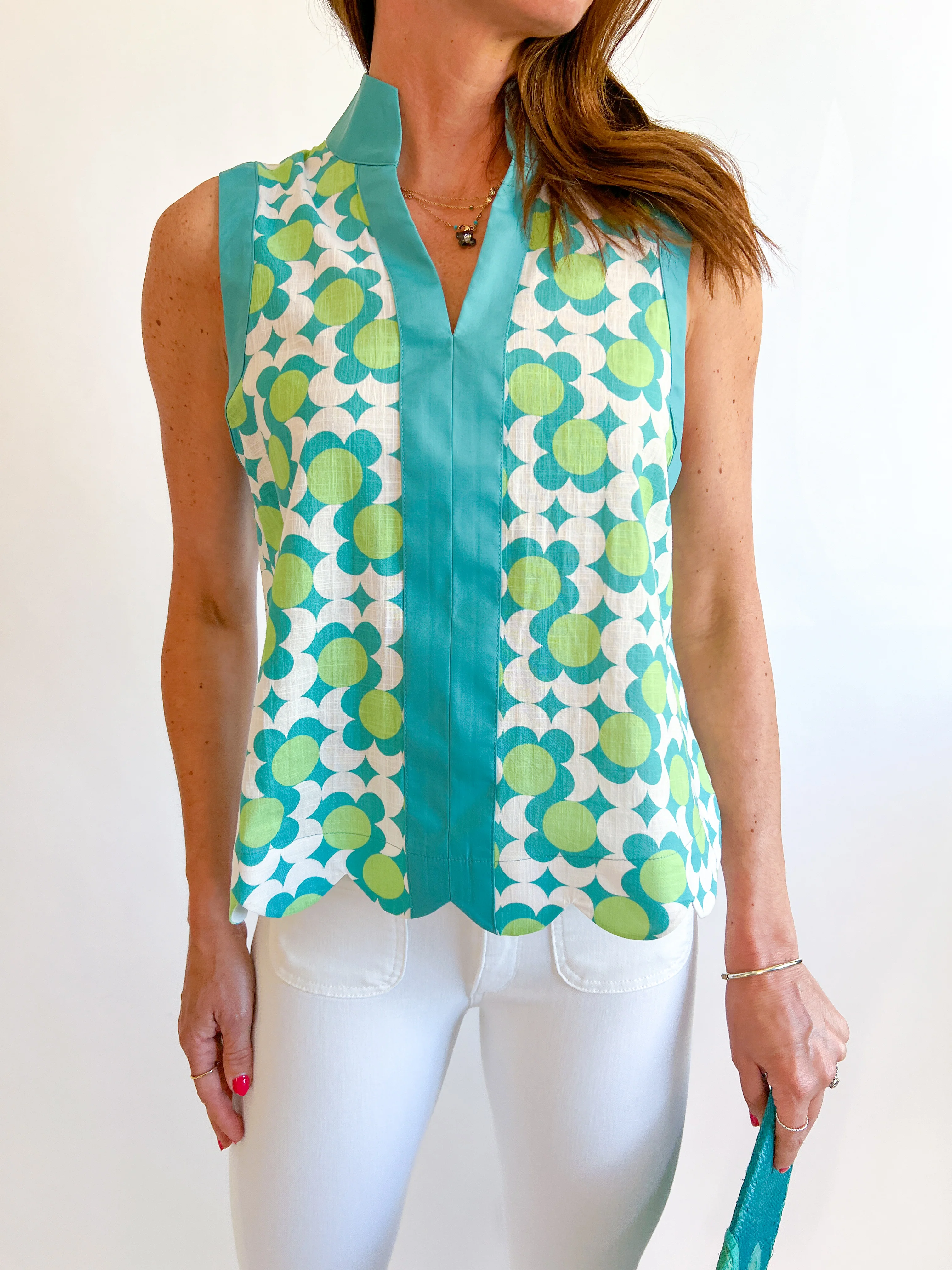 Shelby Sleeveless Scallop Top