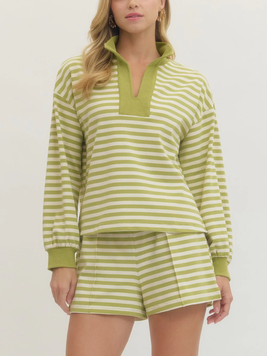 Polo Striped Collared Shirt