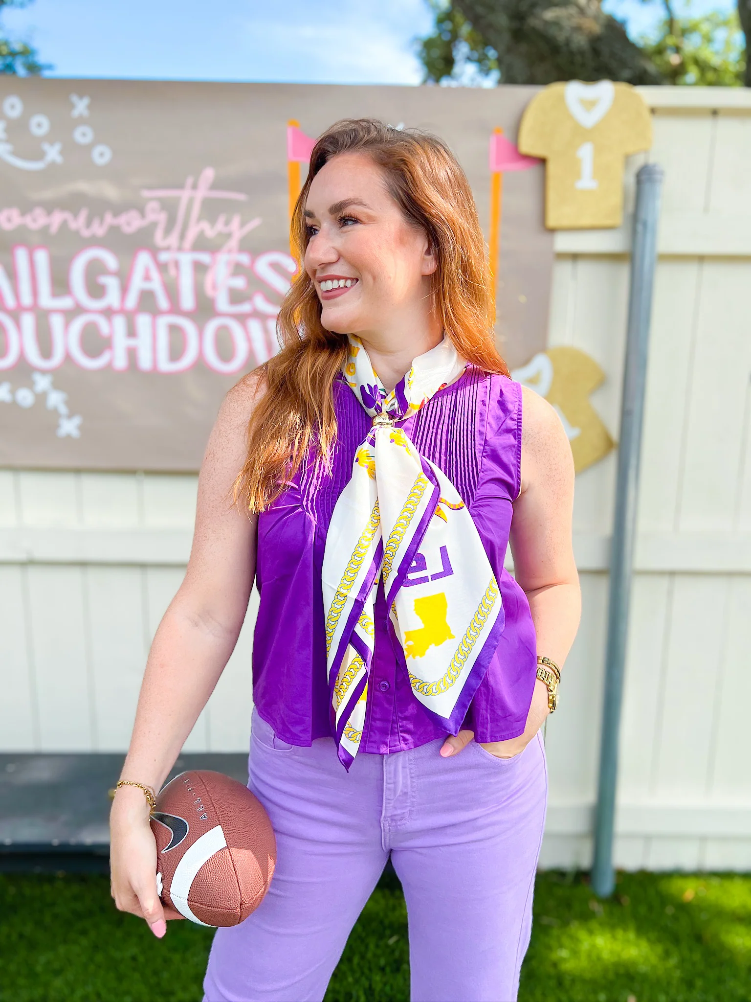 Purple Pleated Chest Top