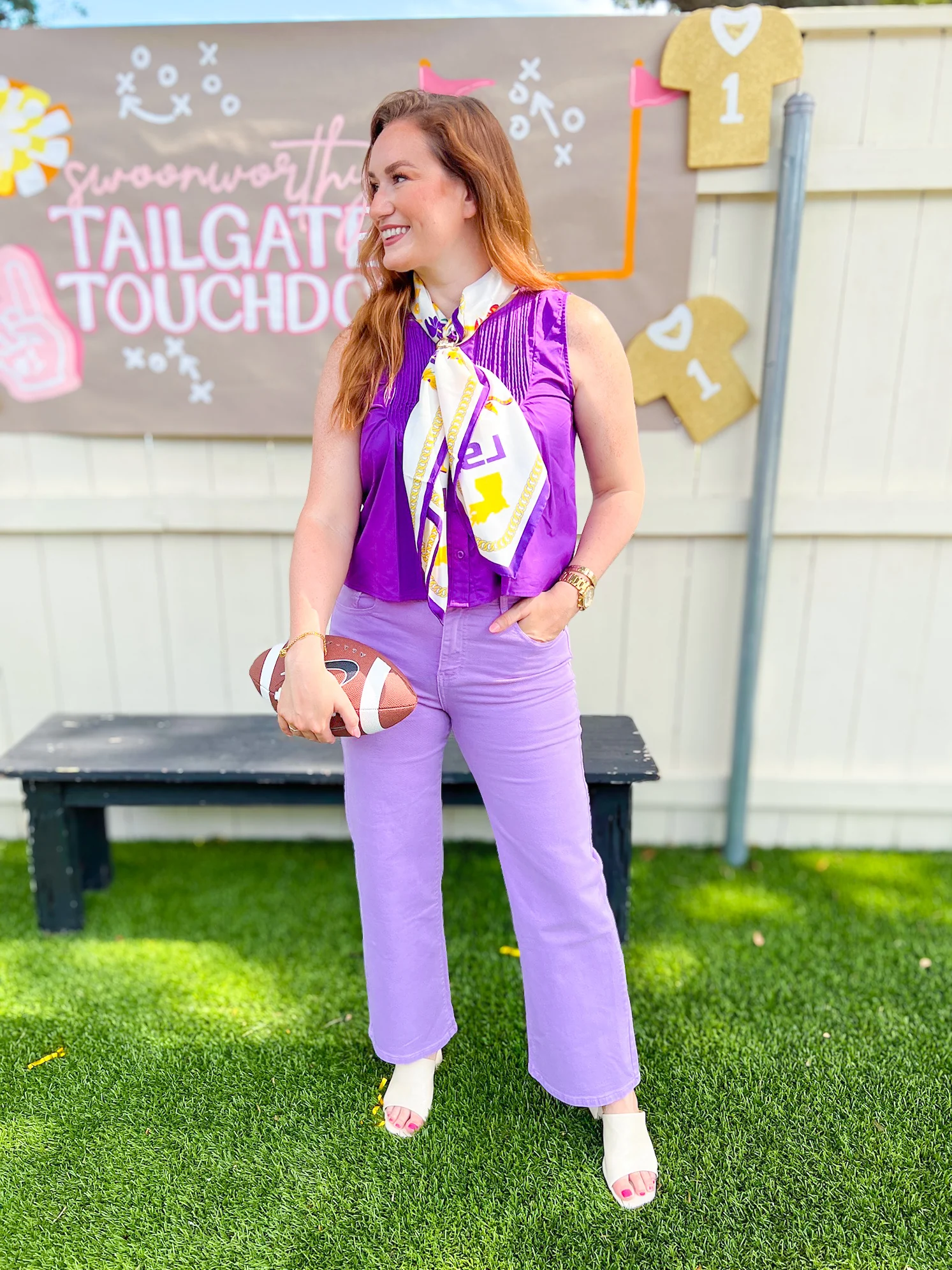 Purple Pleated Chest Top - Image 2