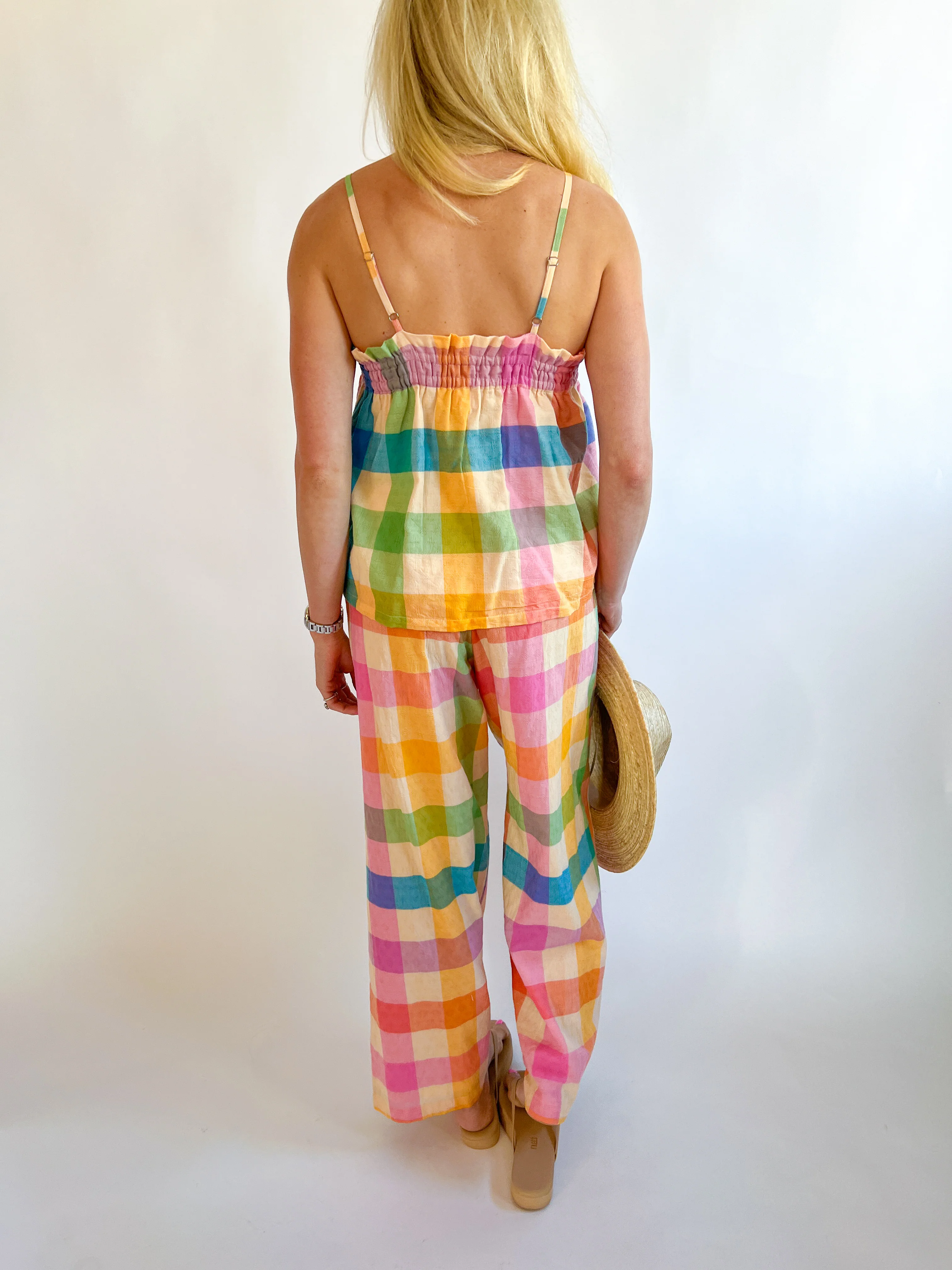 Rainbow Plaid Daphne Top - Image 3