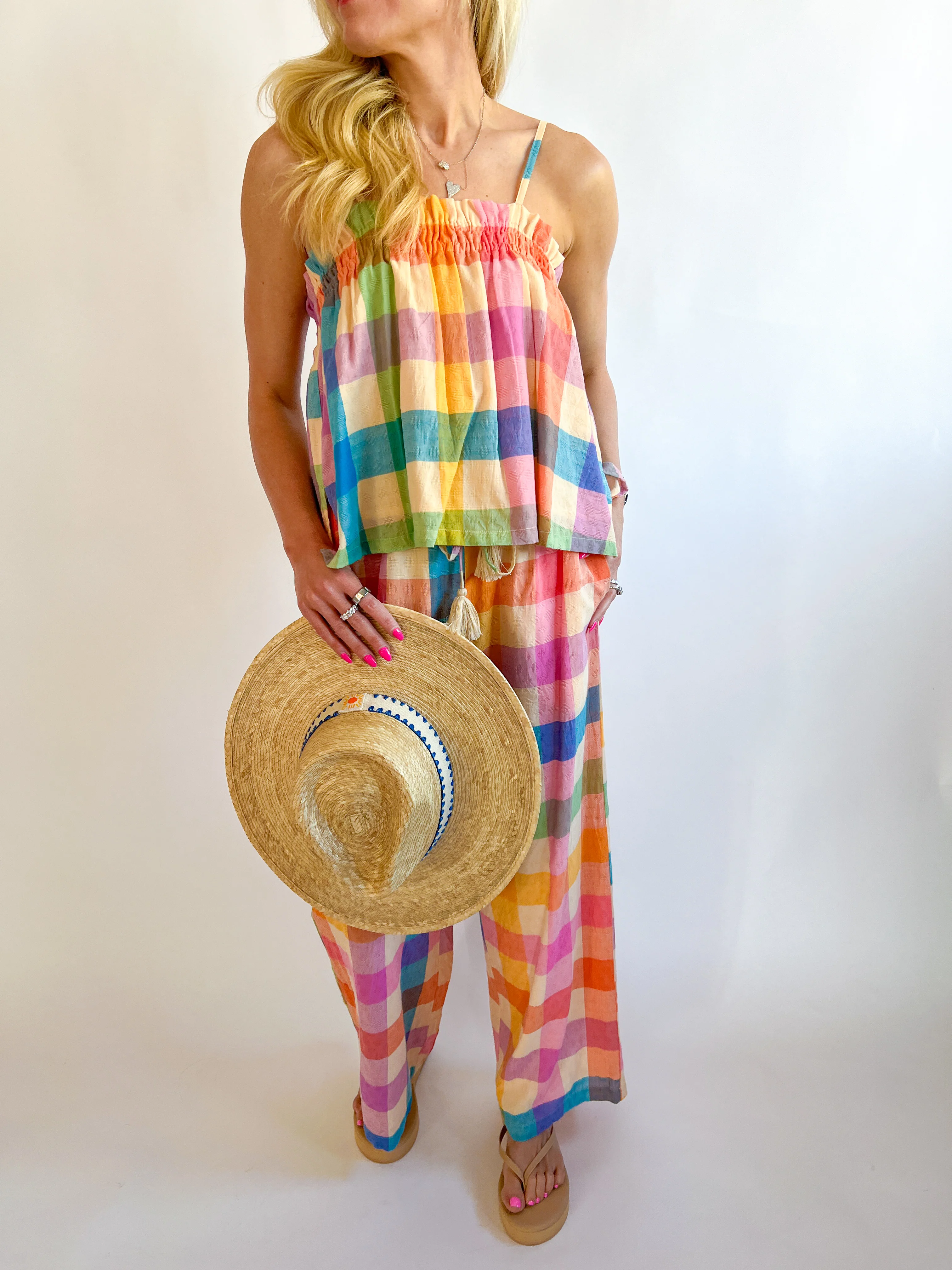 Rainbow Plaid Daphne Top - Image 4