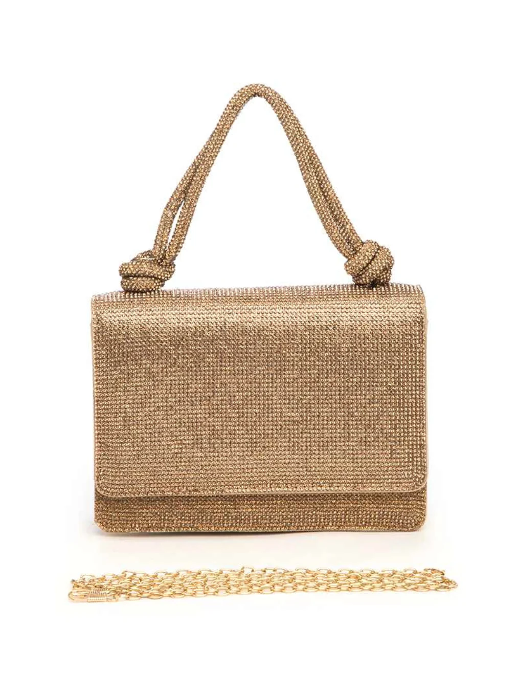Gold Rhinestone Small Clutch
