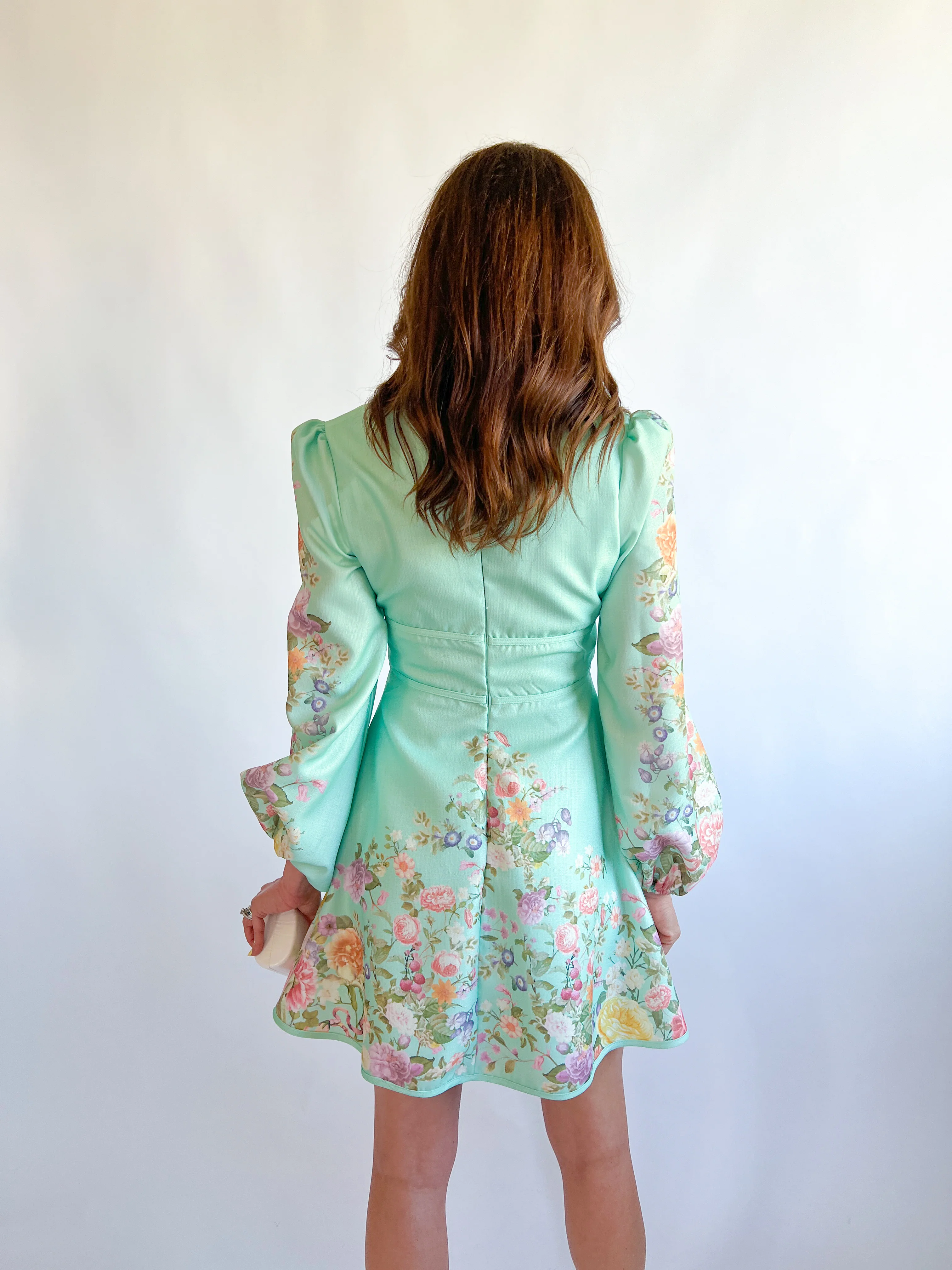 Floral A-Line Mini Dress - Image 4