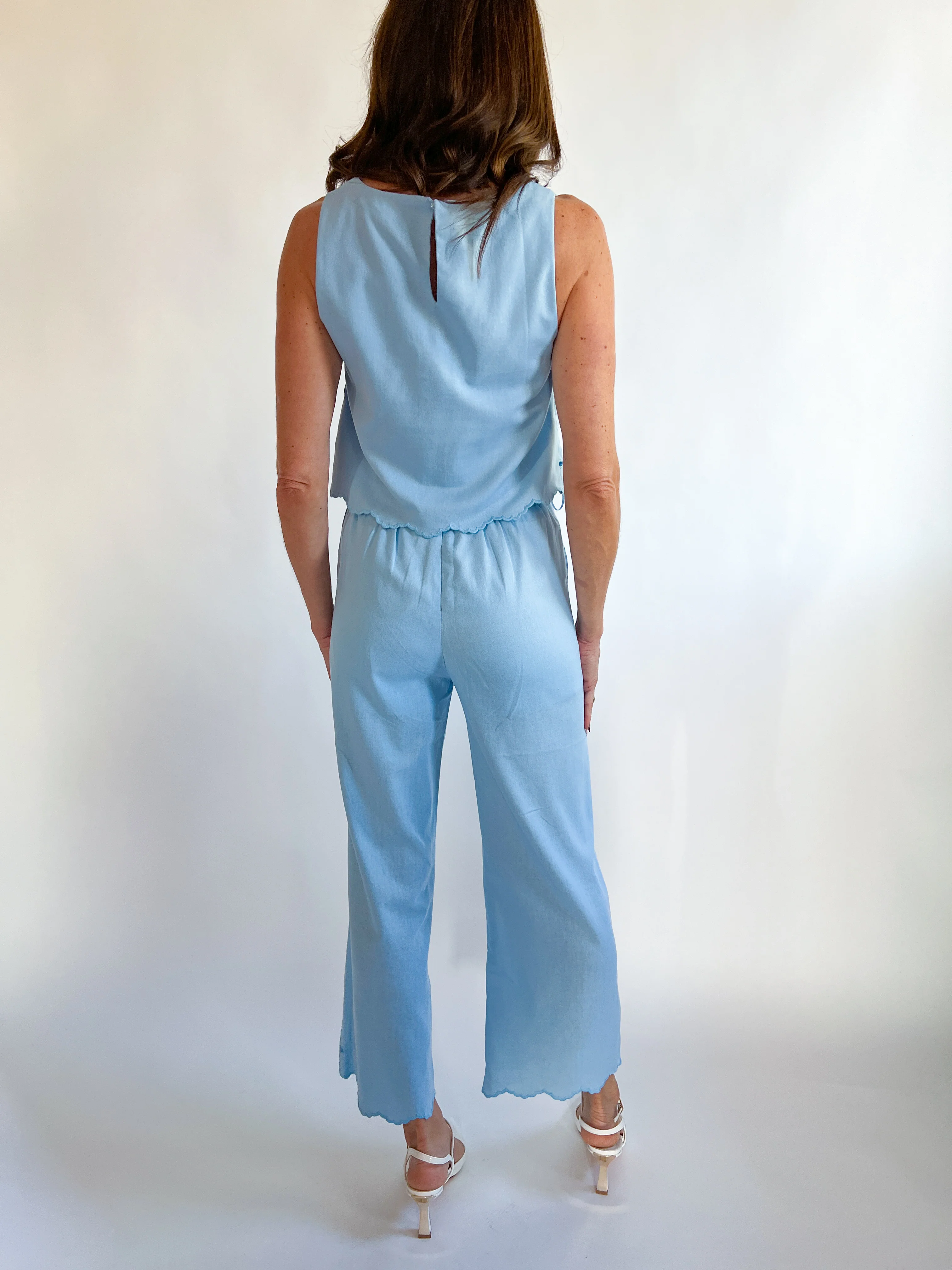 Scalloped Embroidered Pants - Image 3